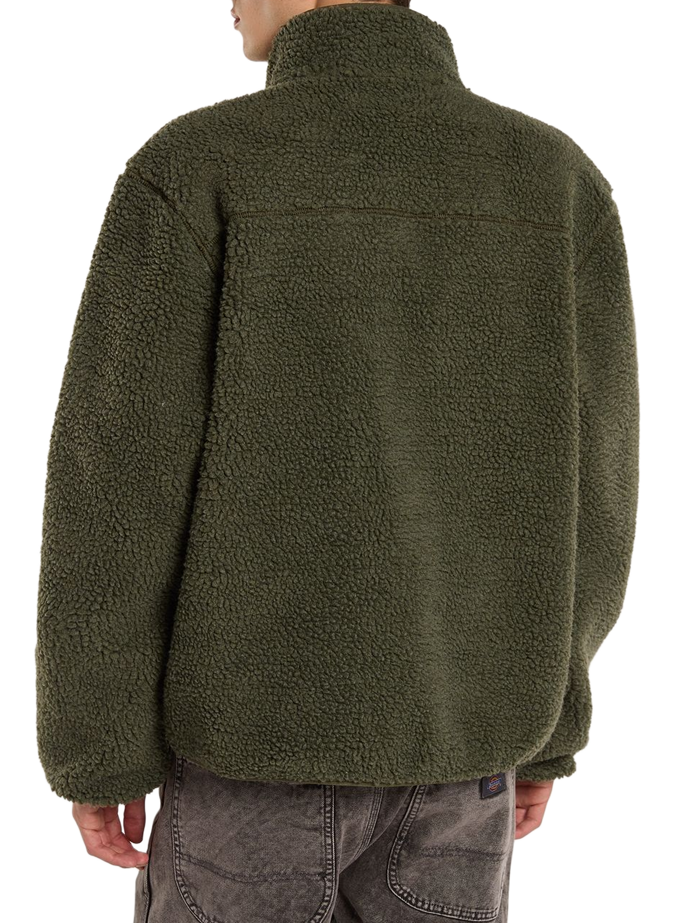 Straight fleece jacket with high collar DICKIES Green