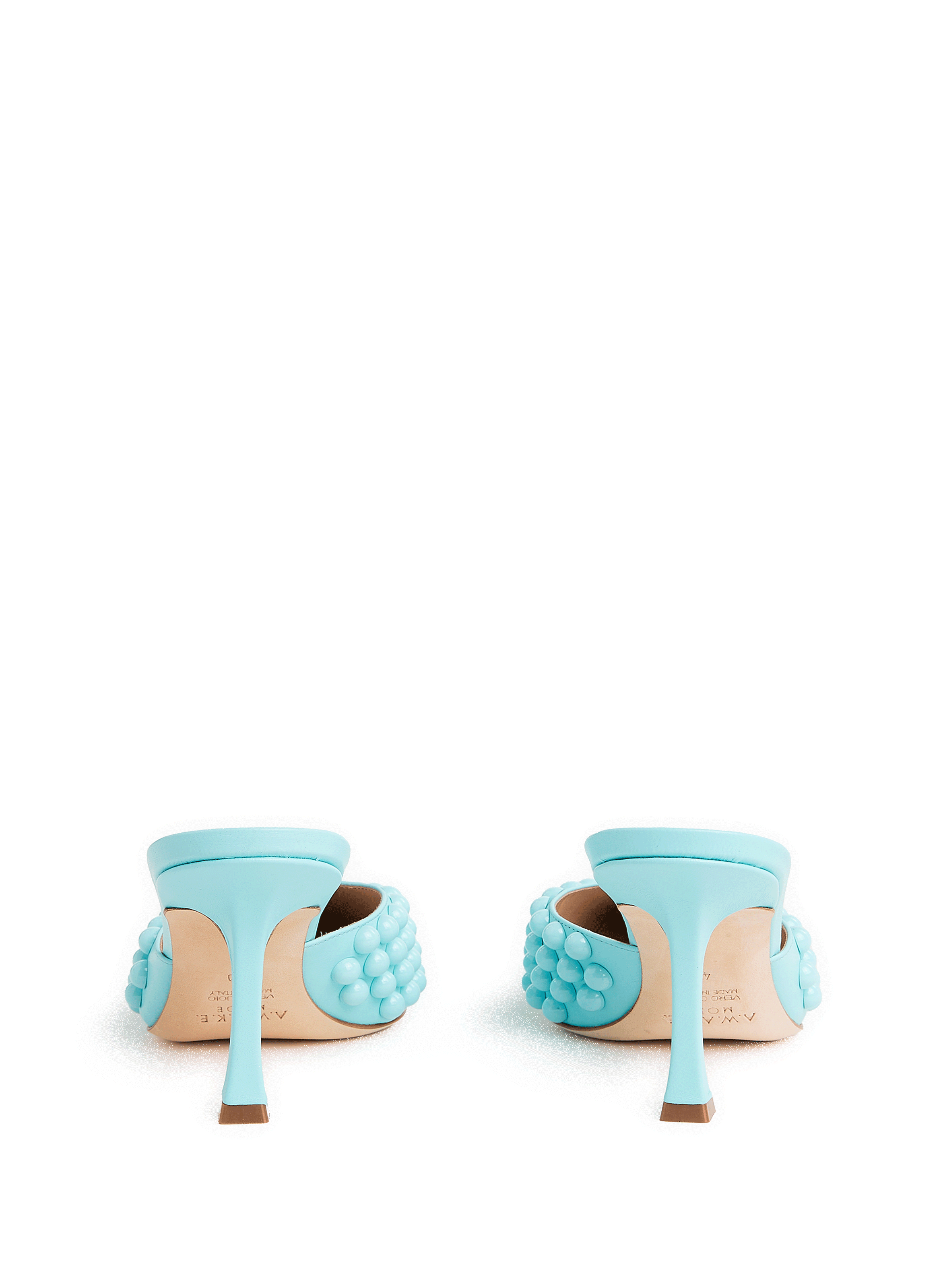 Mules Georgia en cuir A.W.A.K.E. MODE Bleu