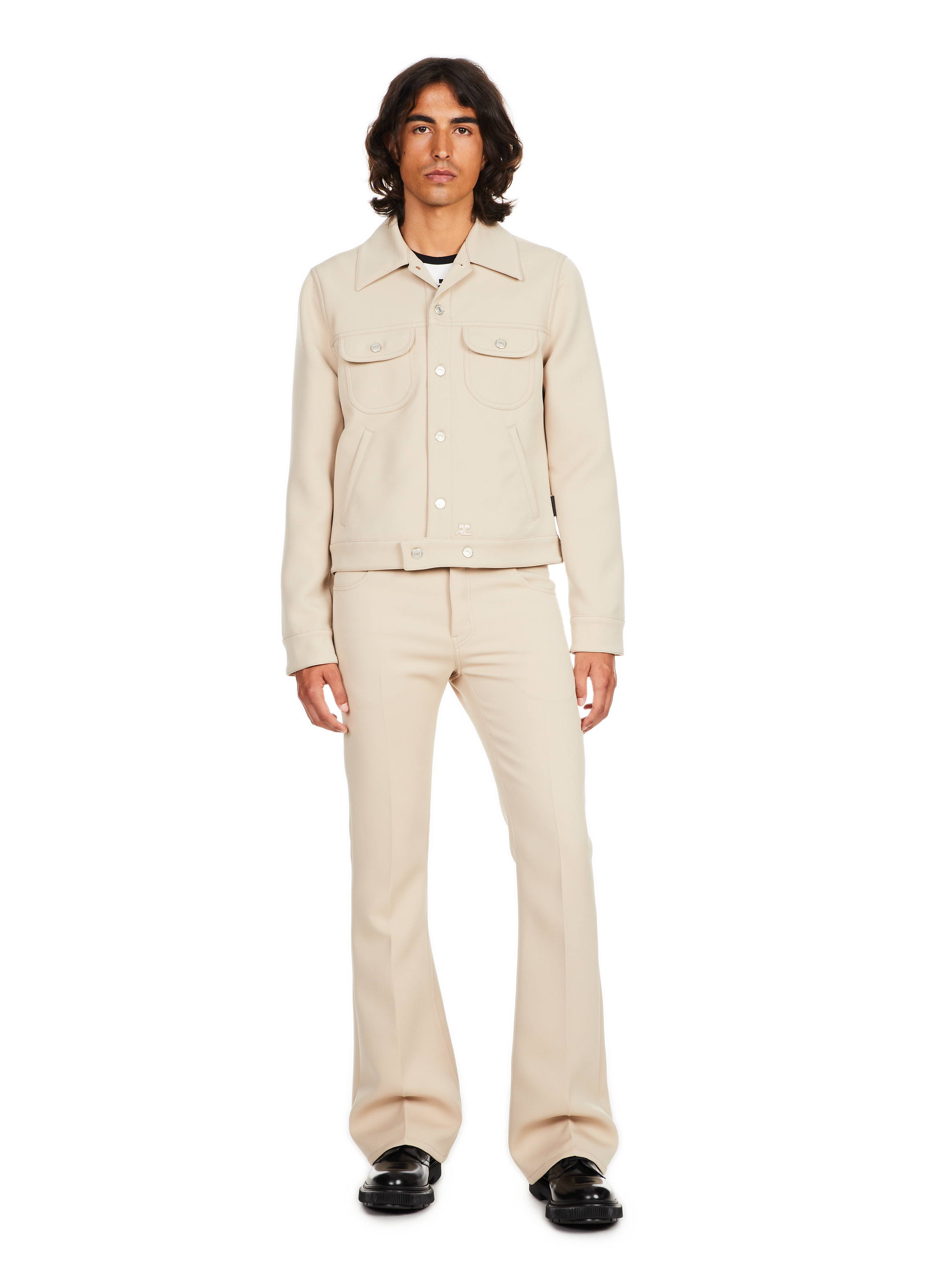 Twill Trucker Jacket COURRÈGES Beige