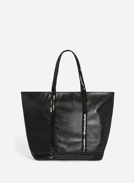 Cabas l zippé en cuir lisse Noir Vanessa bruno Femme