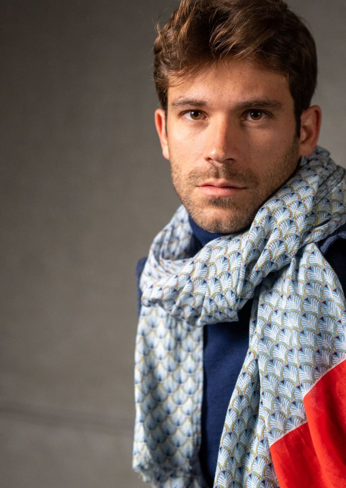 Foulard en coton biologique BILLYBELT Bleu