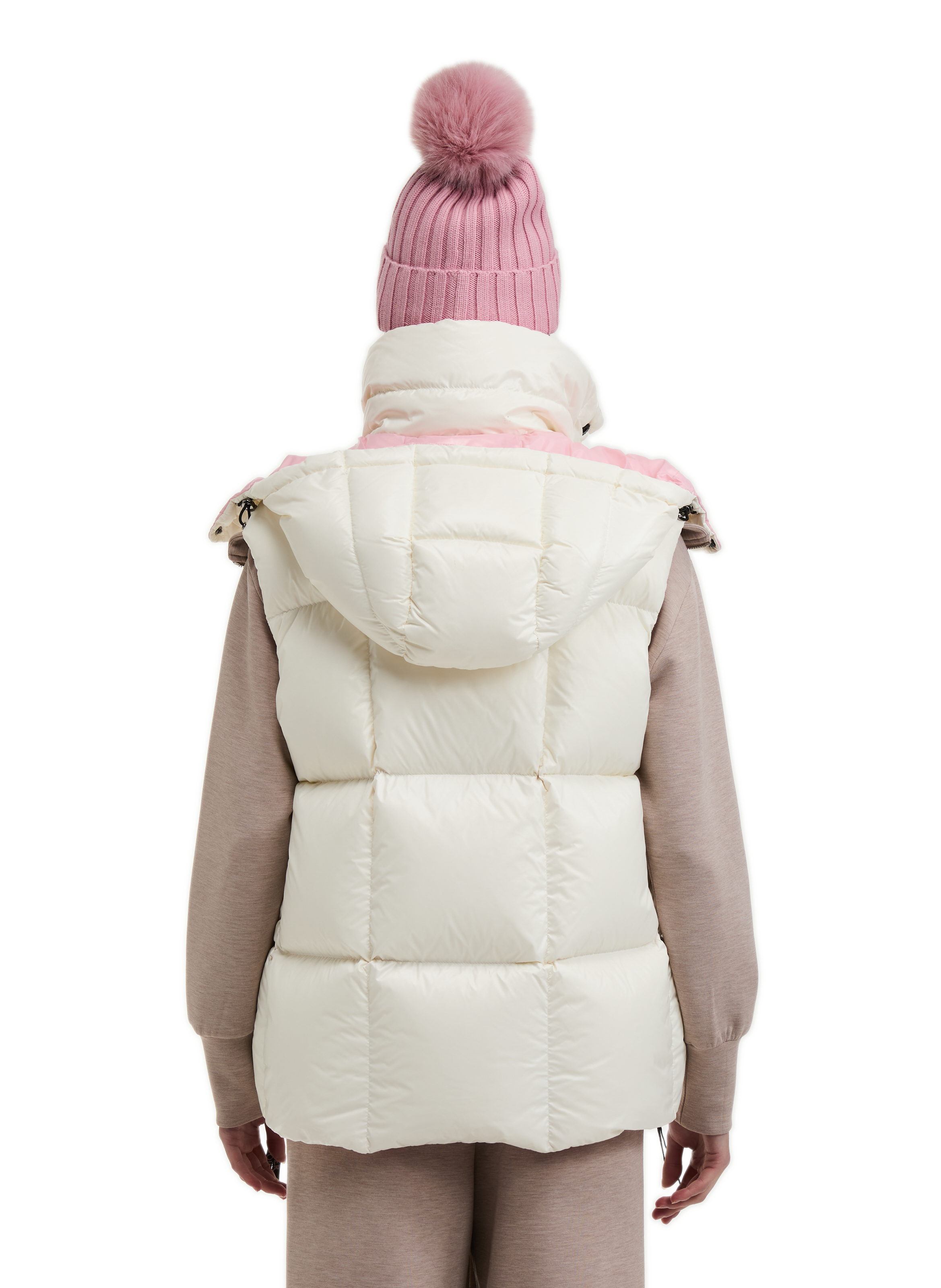Down gilet MONCLER Beige