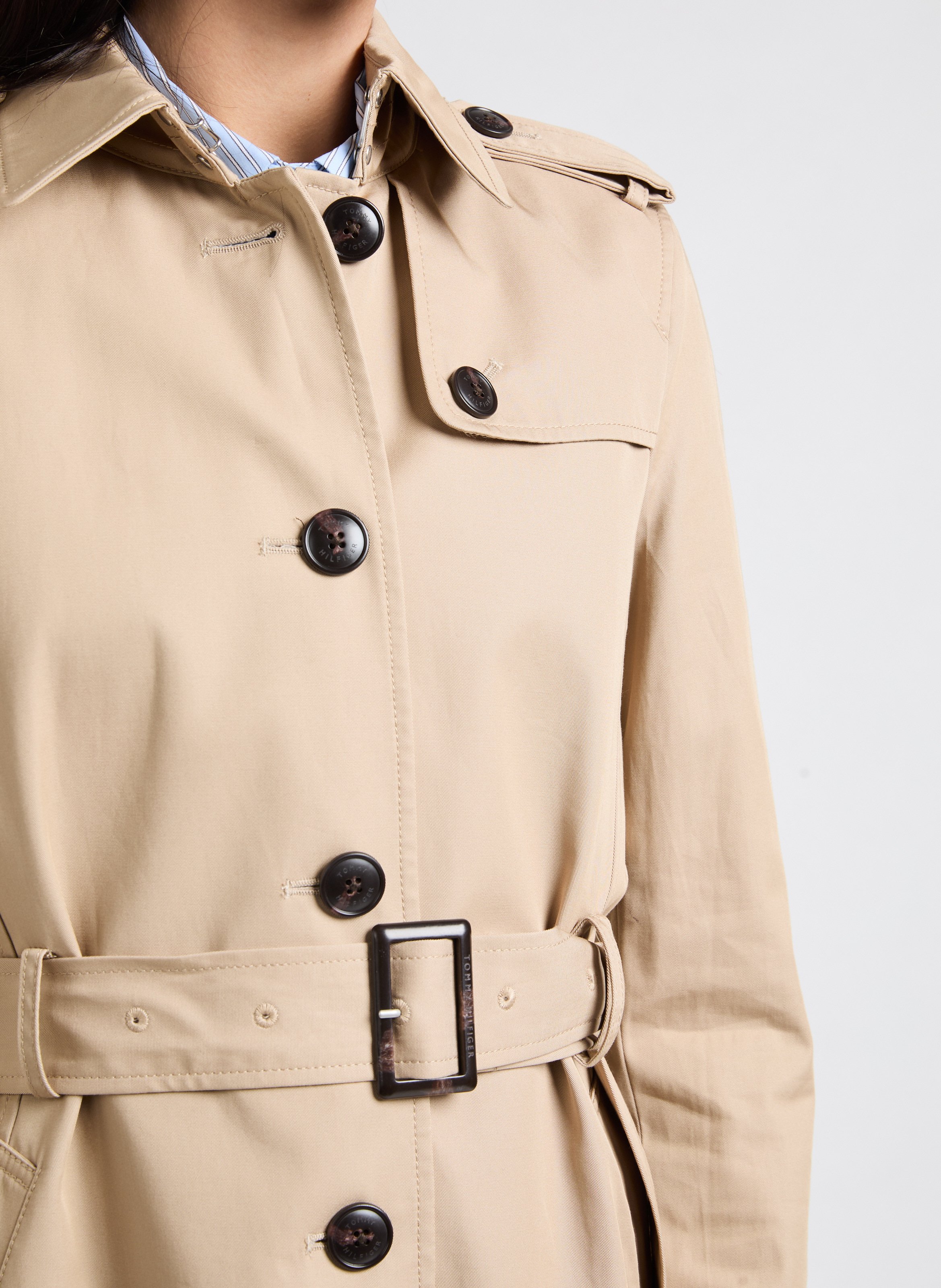 Organic cotton trench coat Beige