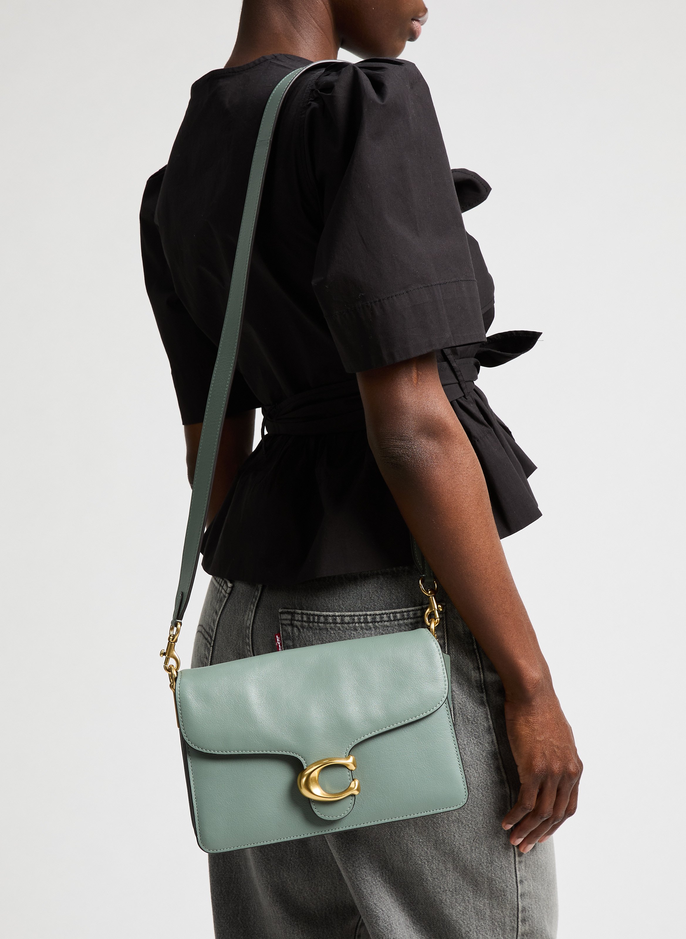 Shoulder bag with leather chain | Green COACH Women