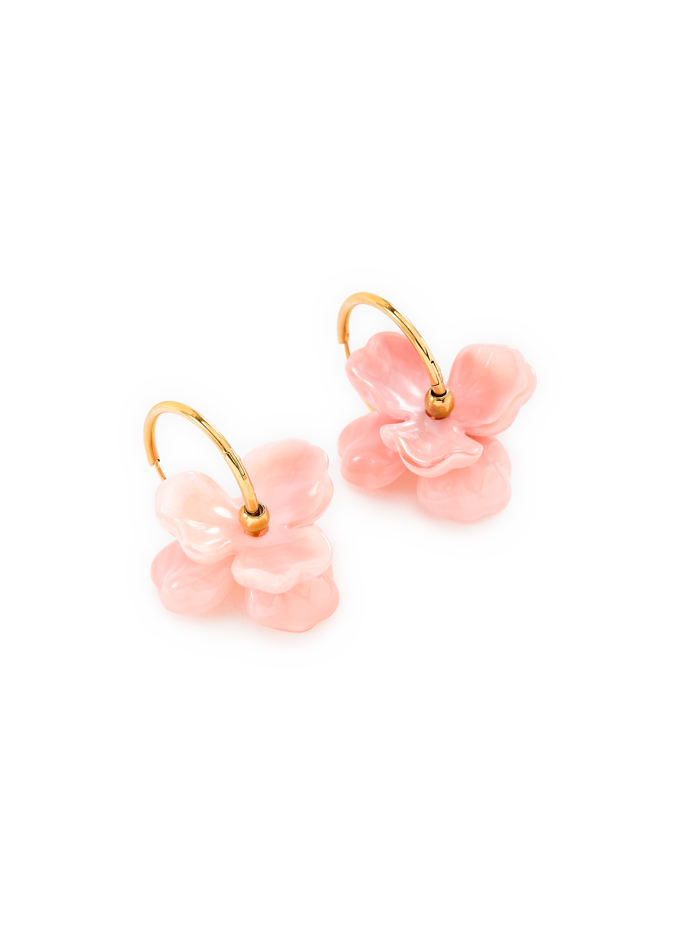 Boucles d'oreille pendantes AU PRINTEMPS PARIS Rose