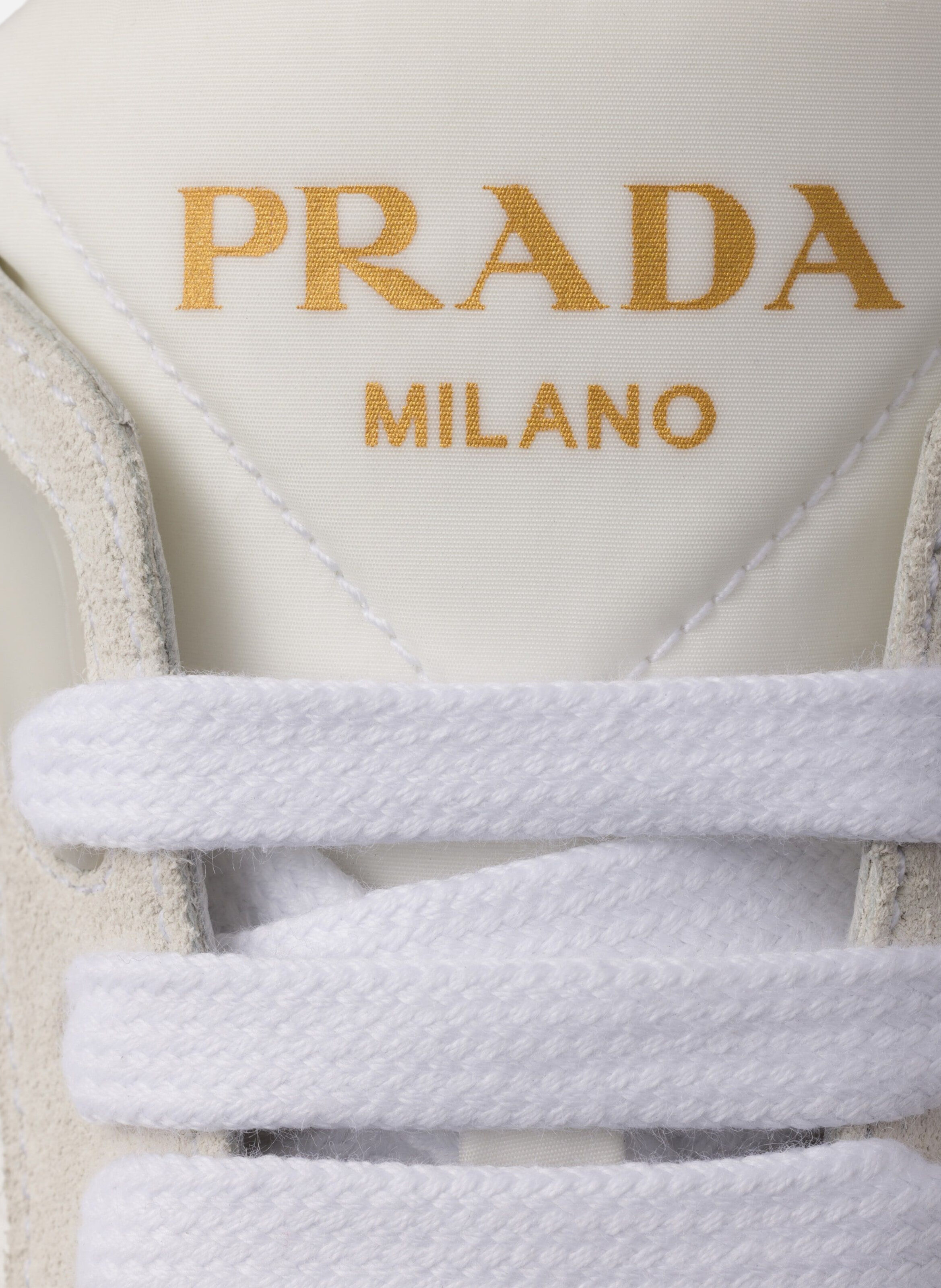 Sneakers prax 2.0 en re-nylon et veau velours PRADA Blanc