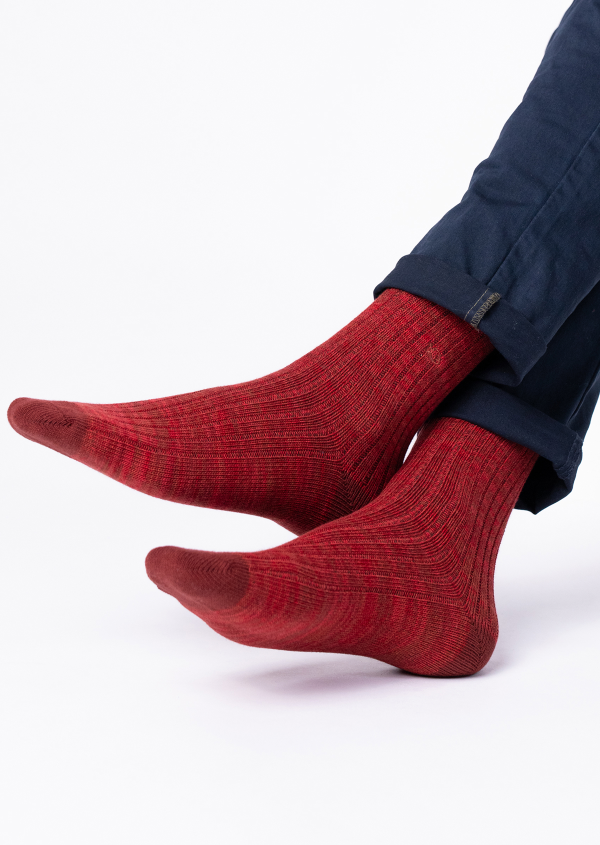 Chaussettes en coton épais club Rouge