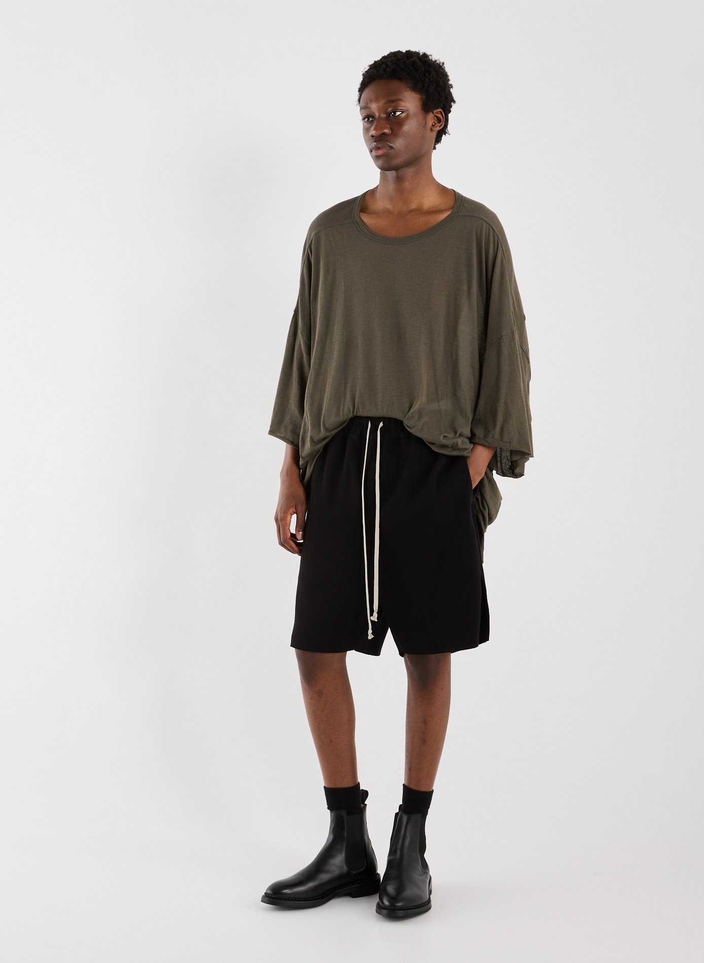 Loose-fit cotton shorts RICK OWENS Black
