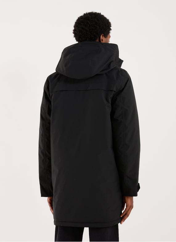 Parka mi-longue à capuche | Noir by DIDRIKSONS Parka mi-longue à capuche Noir