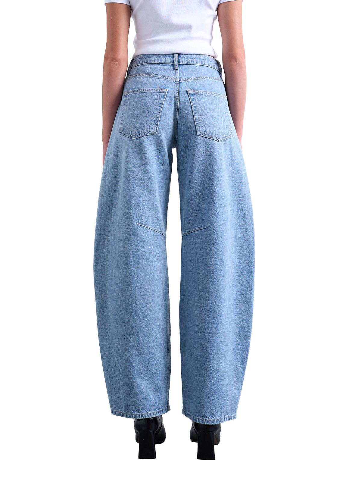 Jean large en coton TOPSHOP Bleu