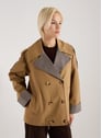 Veste col tailleur en coton | Marron by SUNCOO SUNCOO Veste col tailleur en coton | Marron