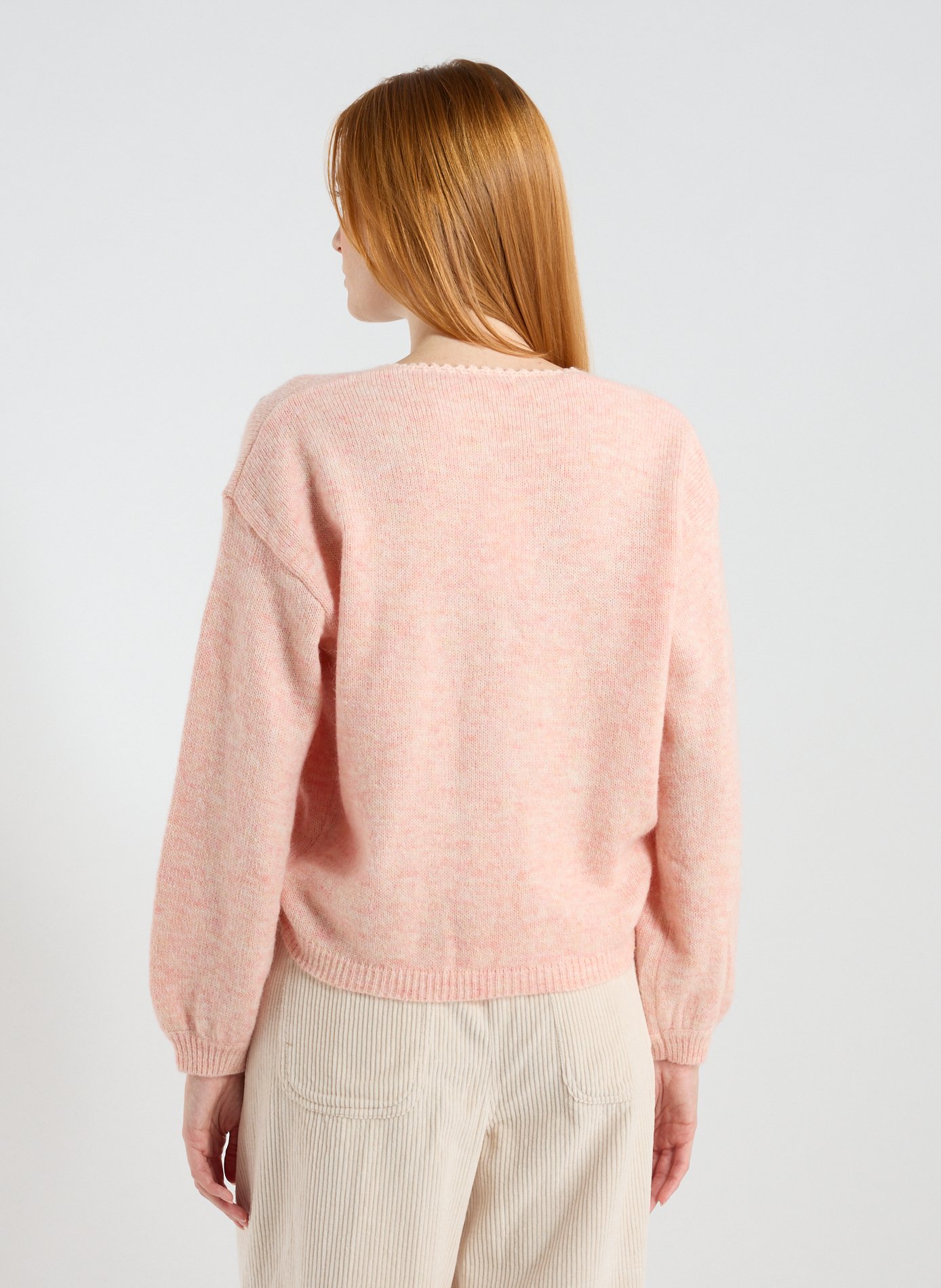 Cardigan ample brodé LOUISE MISHA Rose