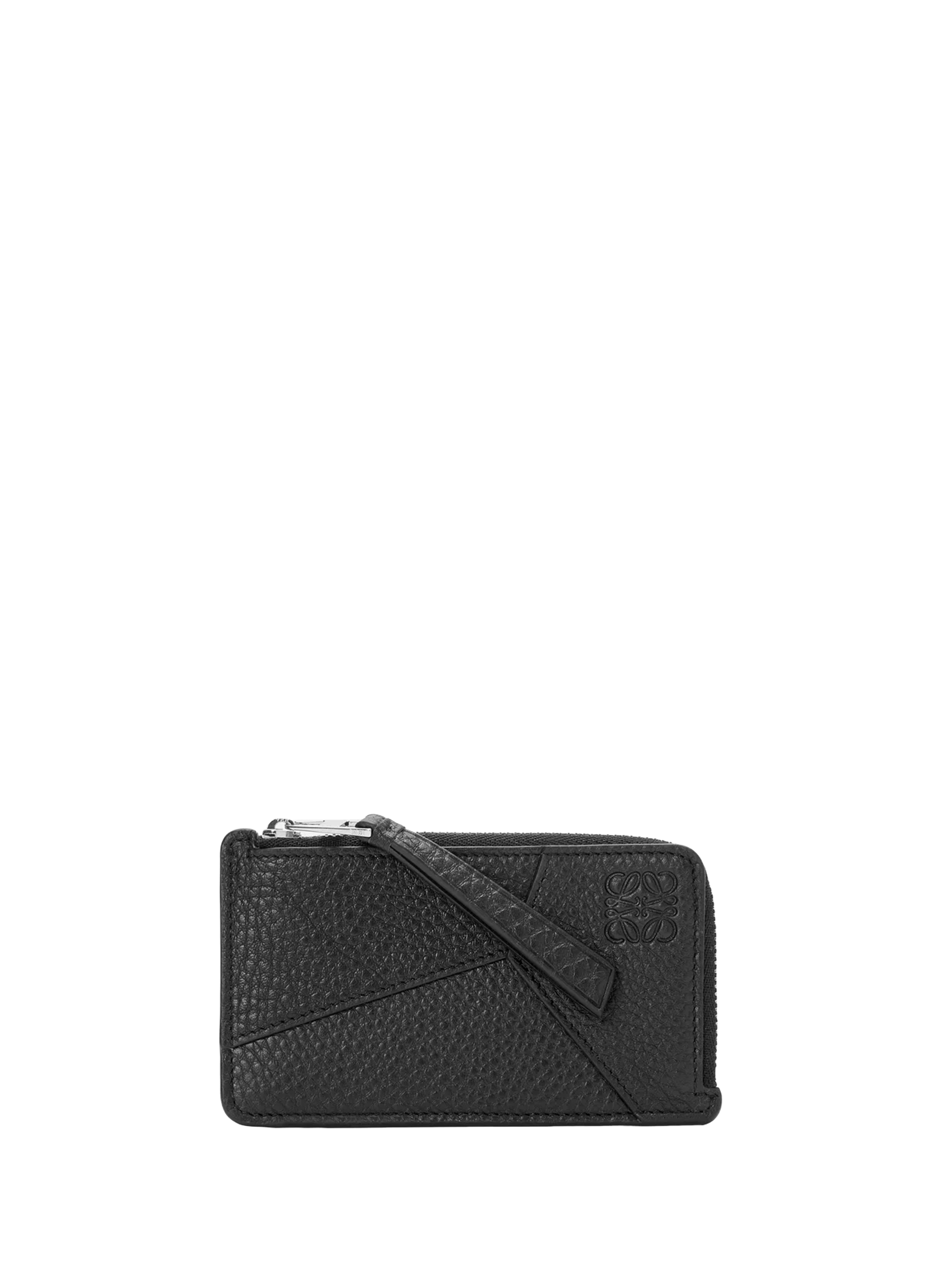 LOEWE Soft grained calfskin leather cardholder Black