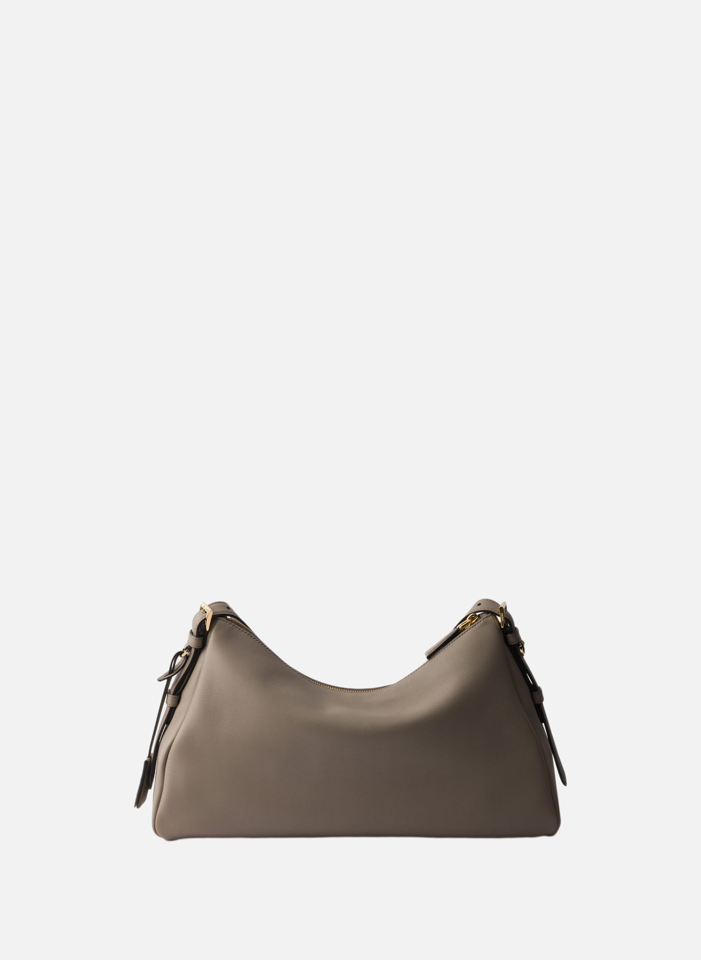 Grand sac porté épaule en cuir prada aimée PRADA Gris