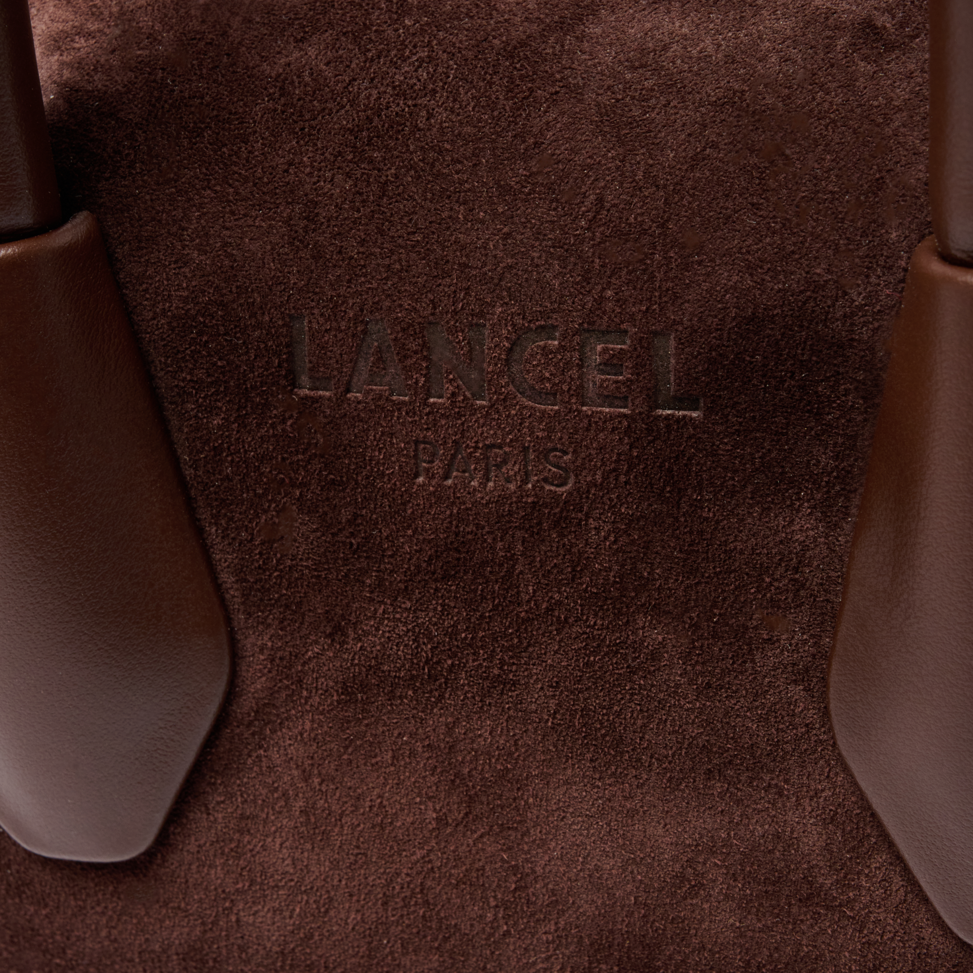 Mini sac bowling bcbg de lancel en cuir LANCEL Marron