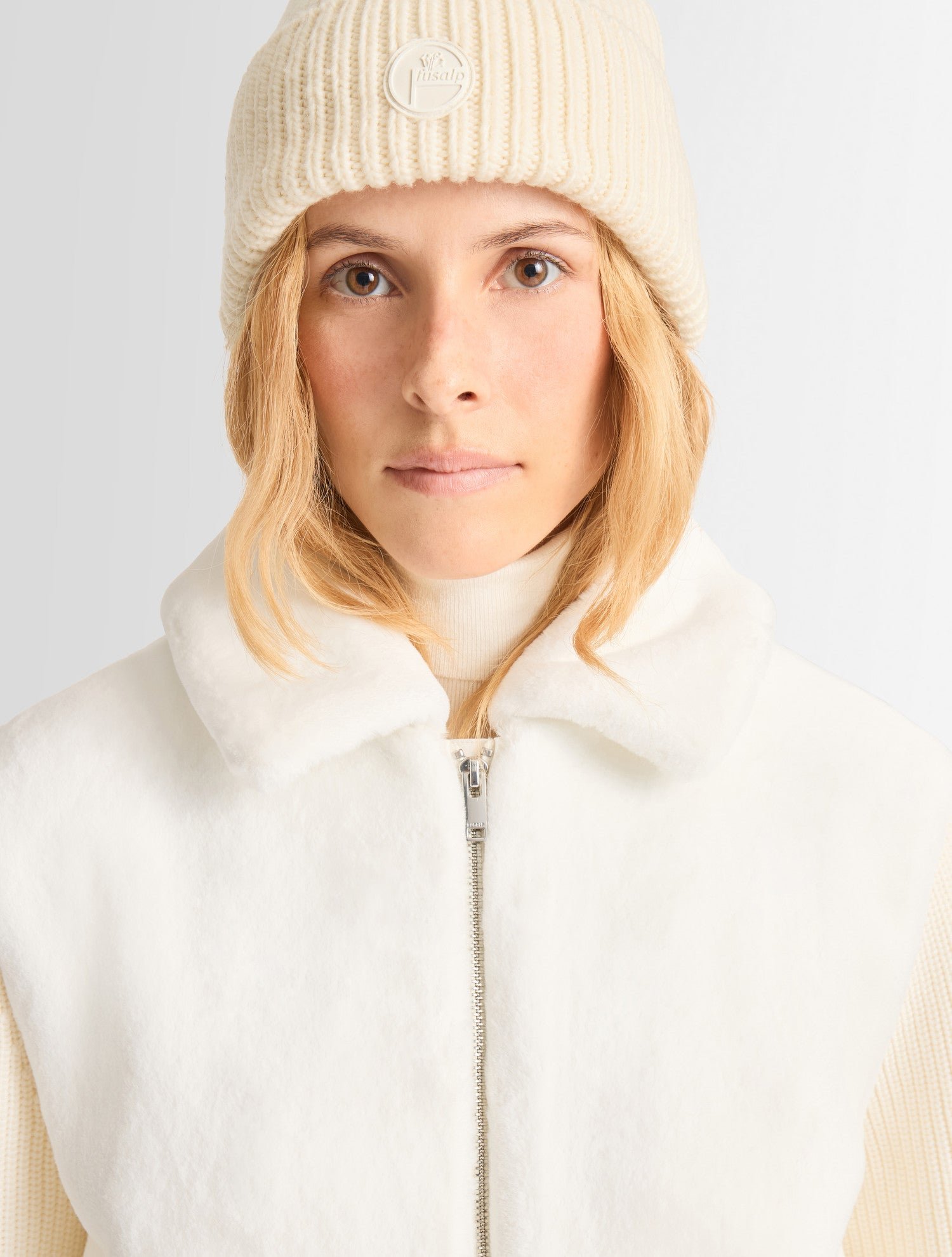 Veste paige col tailleur coupe regular FUSALP Blanc