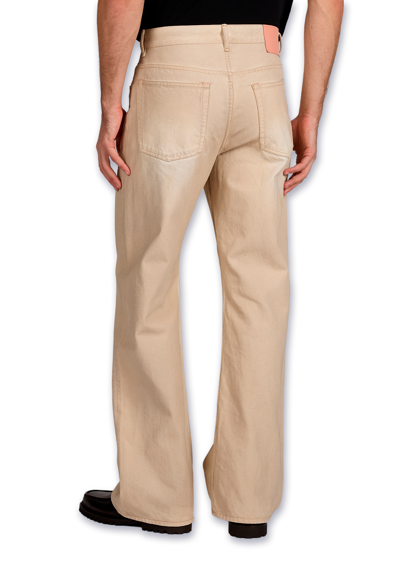 Wide cotton jeans ACNE STUDIOS Beige