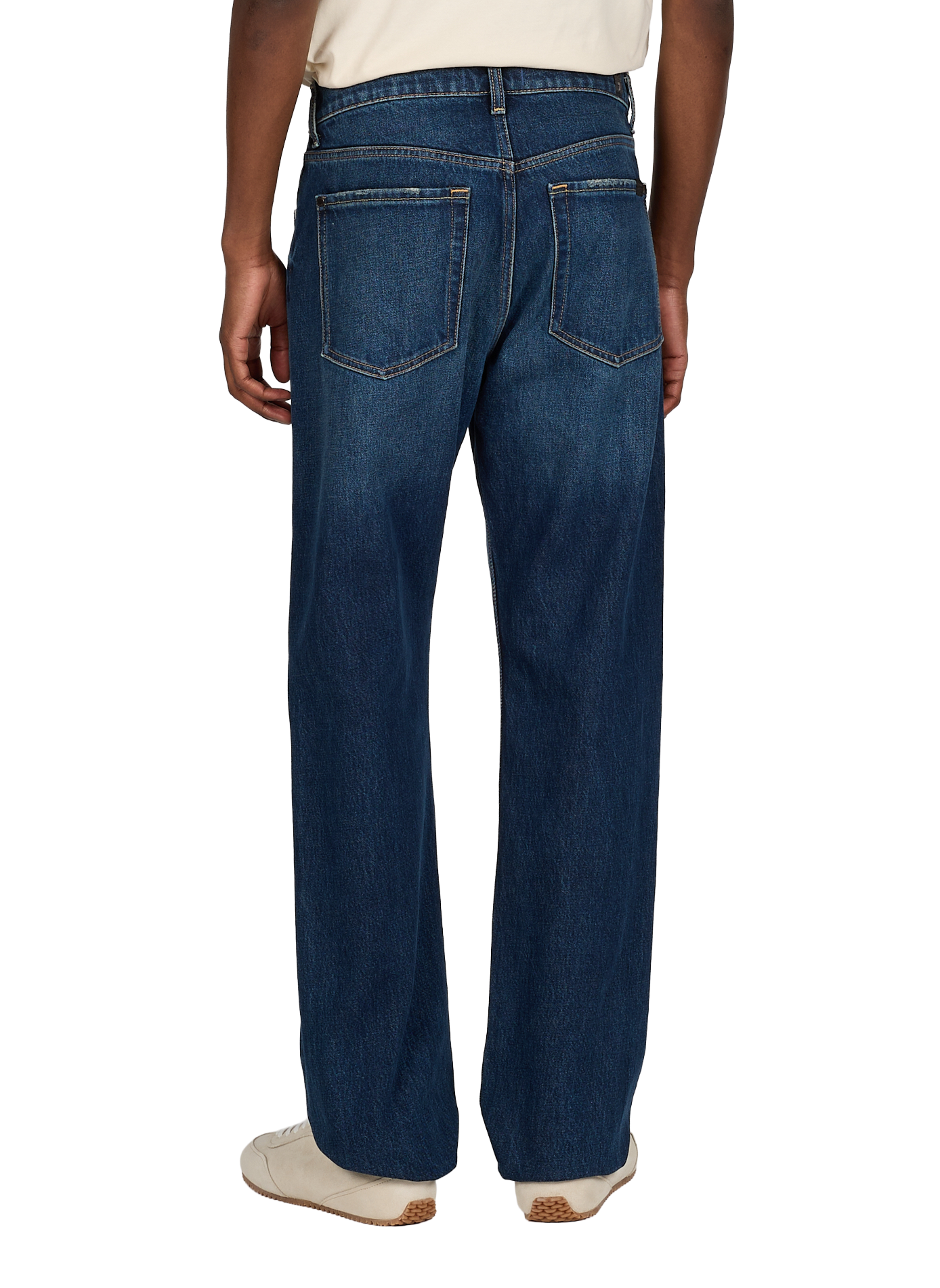 Jean droit en coton 7 FOR ALL MANKIND Bleu