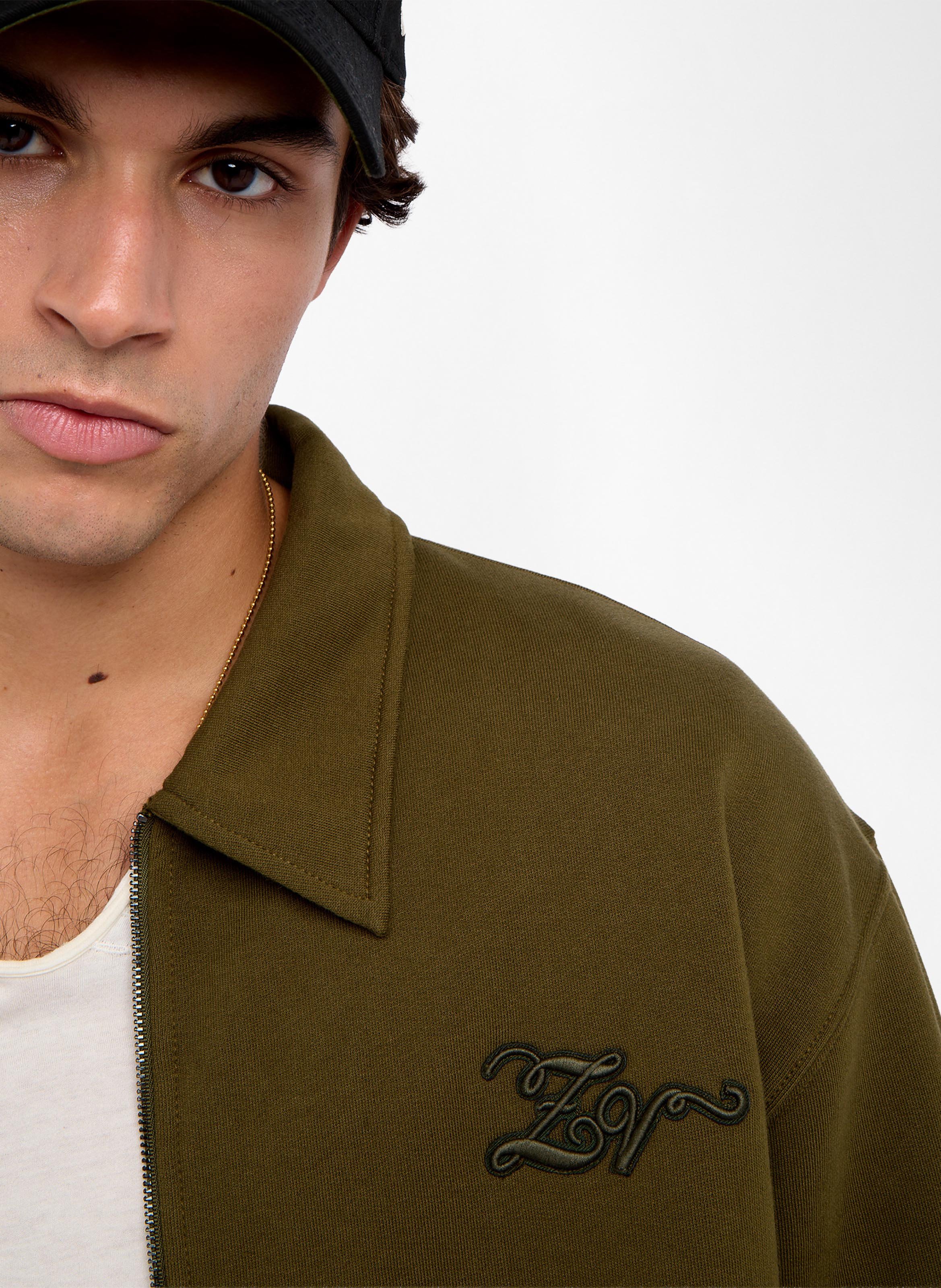 Sweat droit col classique en coton moyaz ZADIG&VOLTAIRE Vert