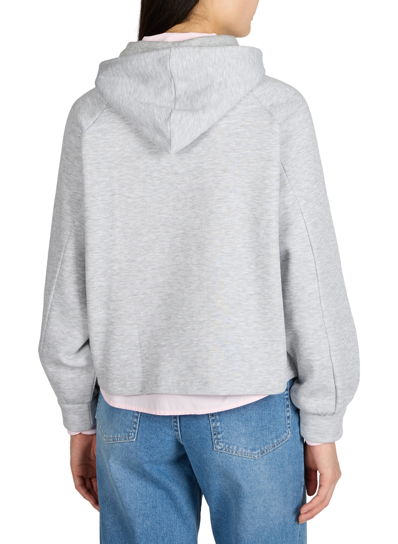 Vikana hooded sweatshirt in blended cotton VILA Grey