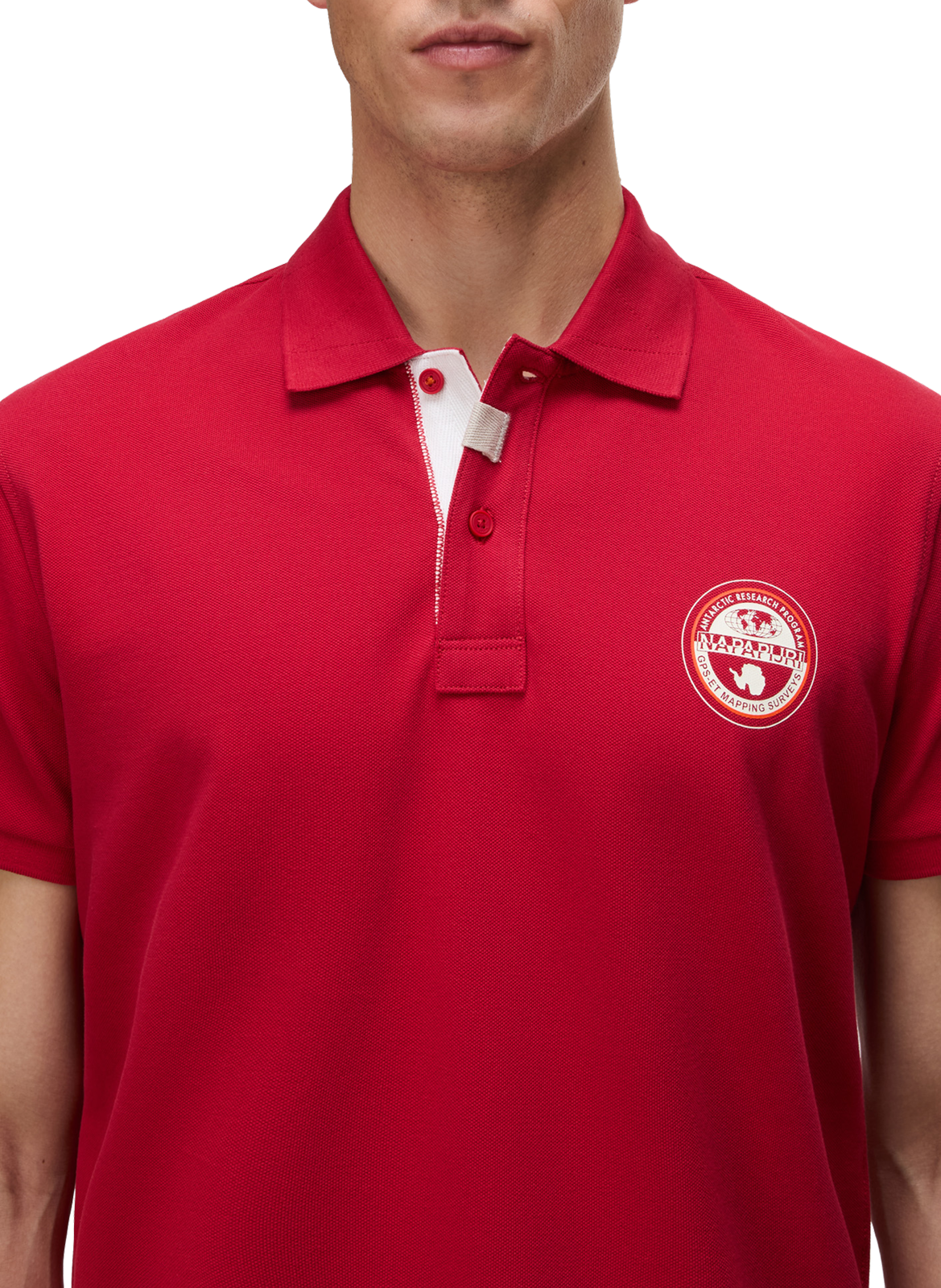 Polo droit à logo Clanis en coton NAPAPIJRI Rouge