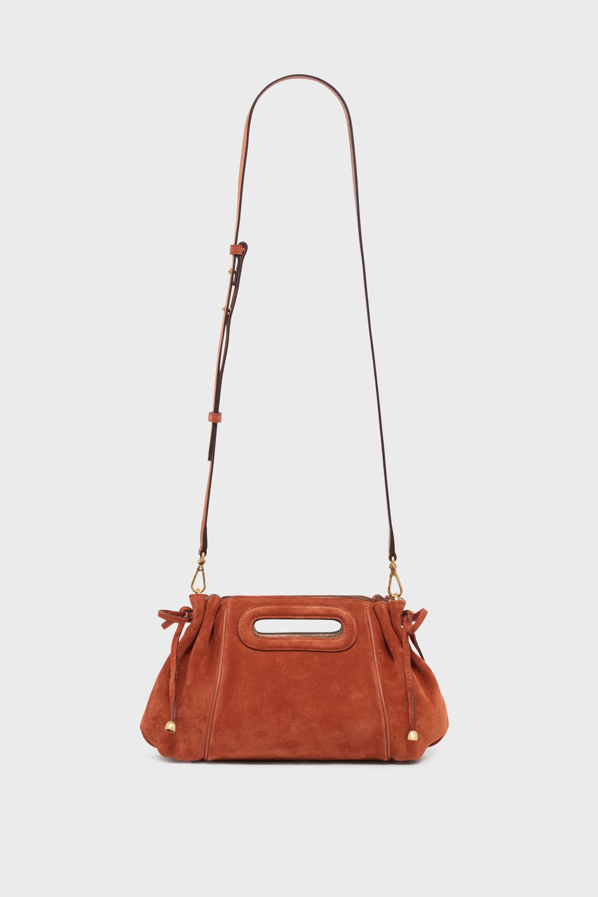 Sac à main en cuir velours intérieur métallisé - mini dany GERARD DAREL Marron