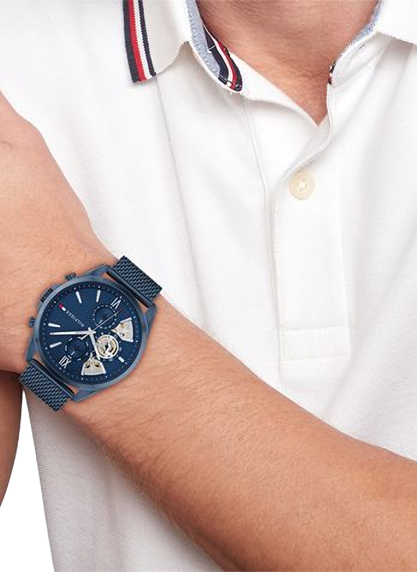 Montre quartz Baker en acier inoxydable TOMMY HILFIGER MONTRES Argent