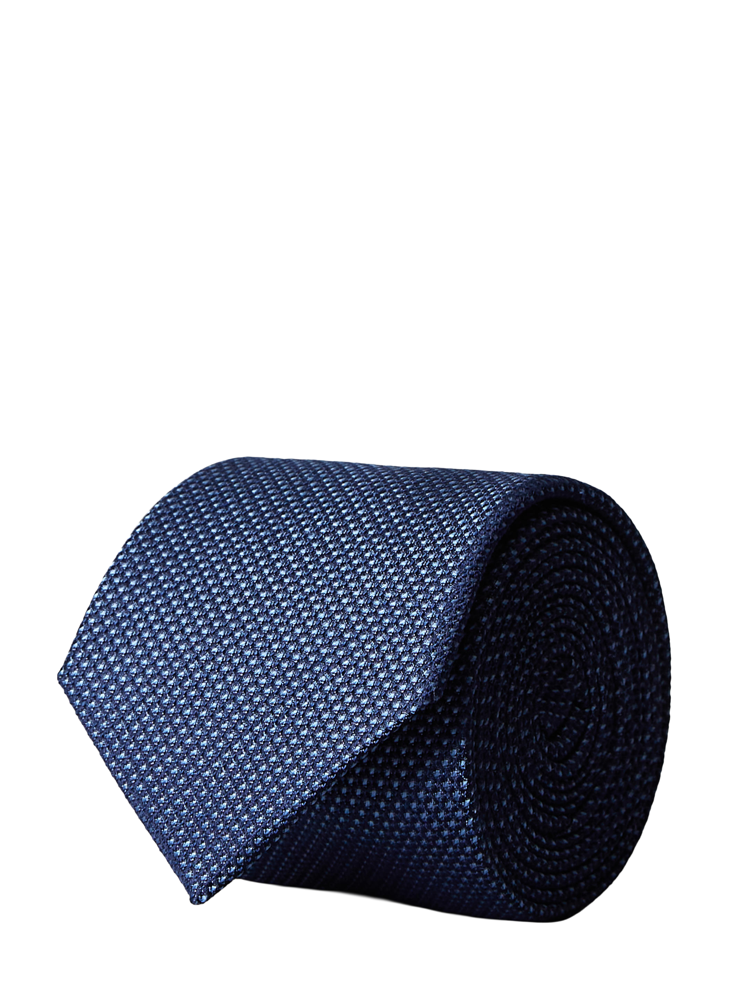 Cravate jacquard en soie en lin CALVIN KLEIN Bleu