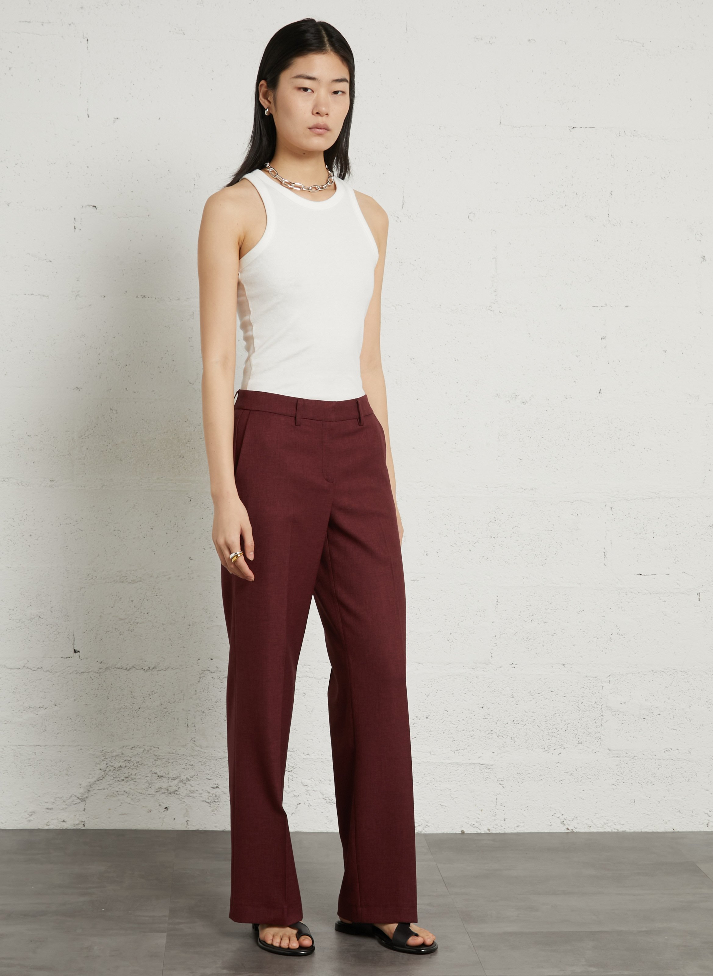 Pantalon tailleur droit uni ferguson MAISON 123 Rouge