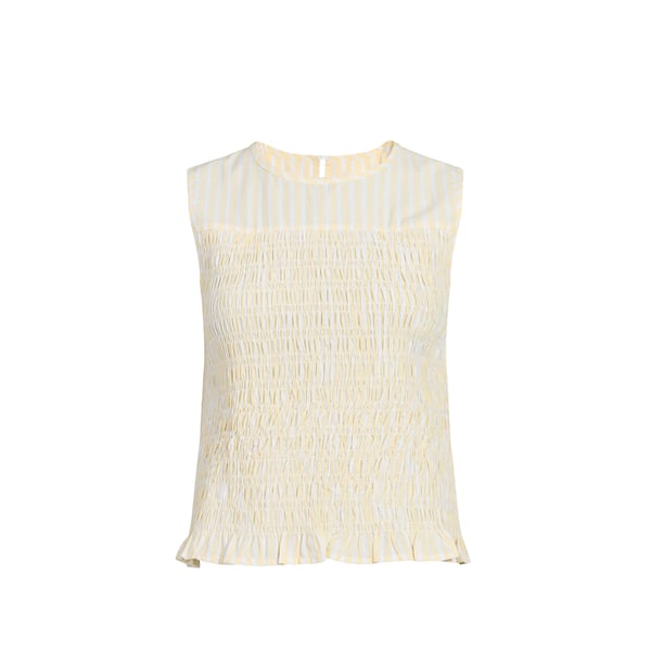 Top Cerise à smock en coton Top Cerise à smock en coton