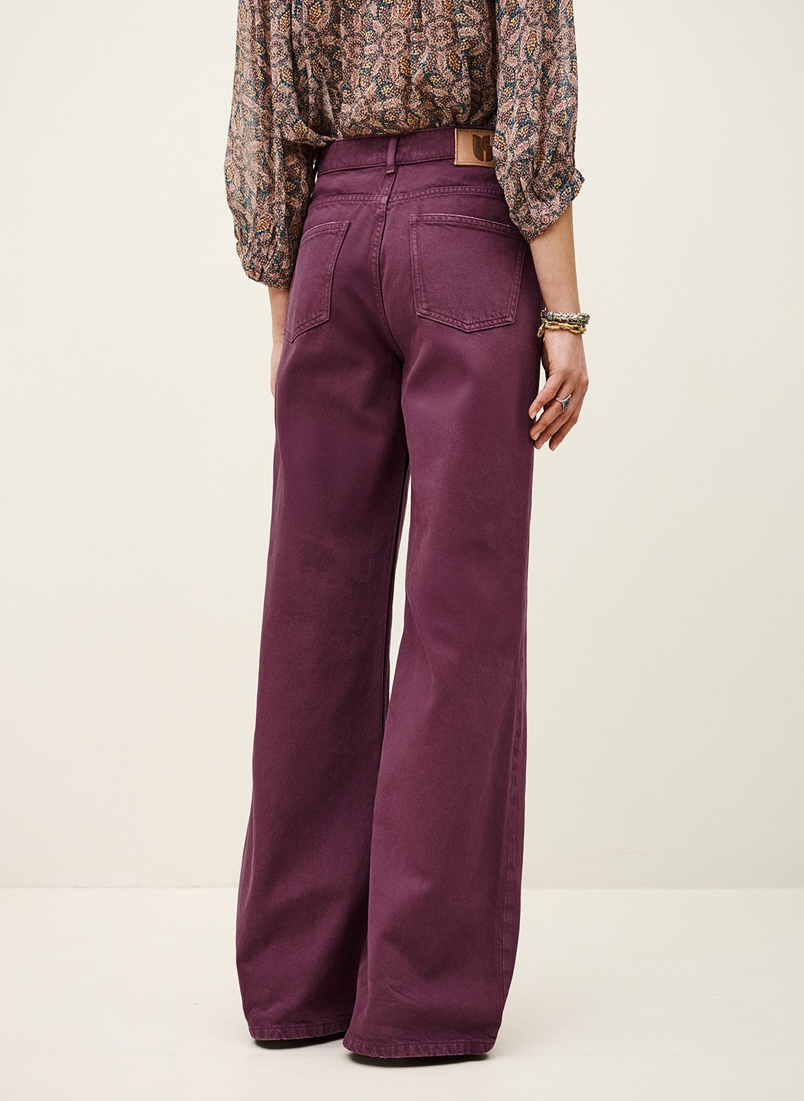 Jean large en coton boney BA&SH Violet