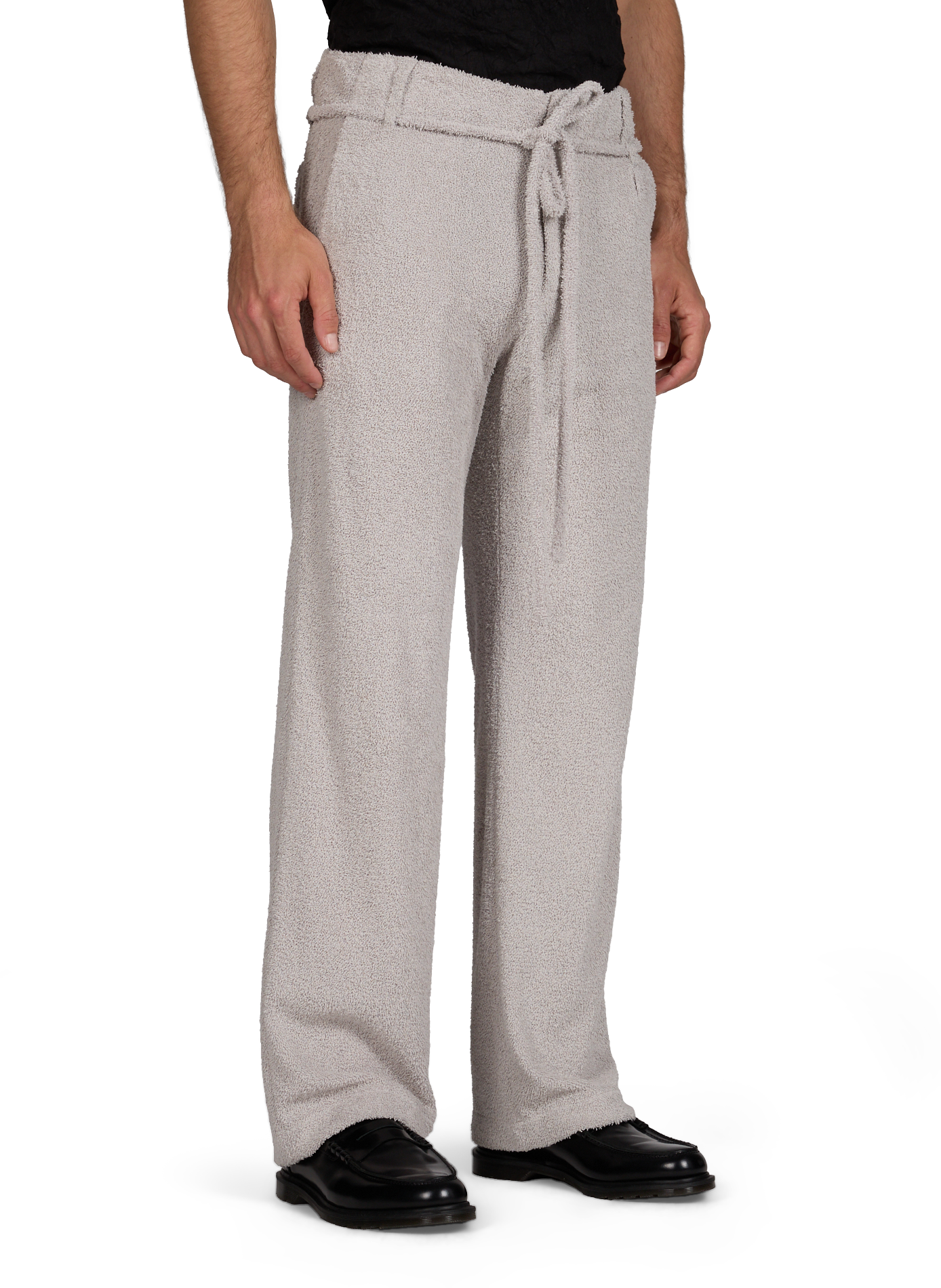 Textured pants with removable belt in blended cotton POST ARCHIVE FACTION Beige