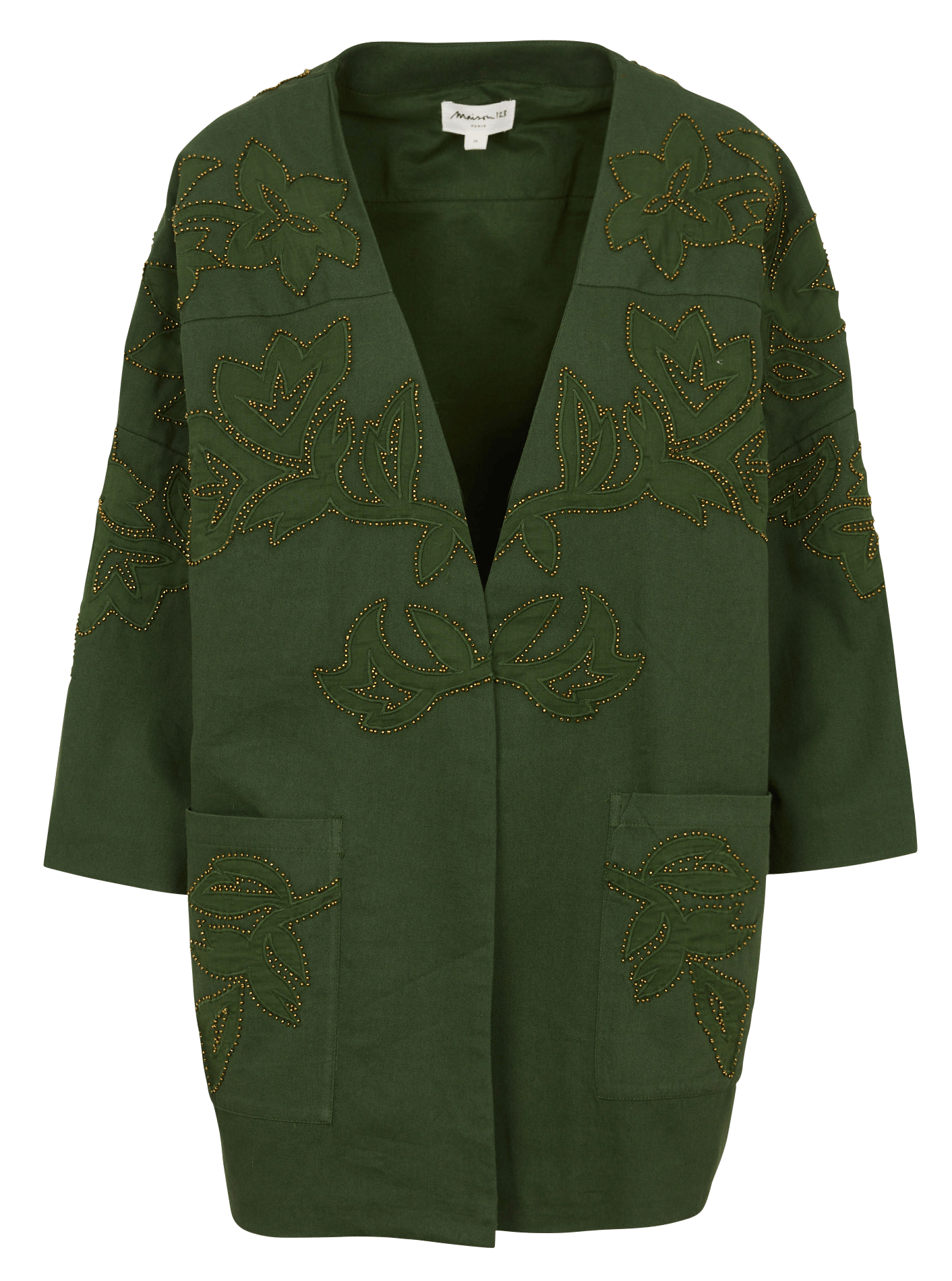 Veste brodée voyage MAISON 123 Kaki