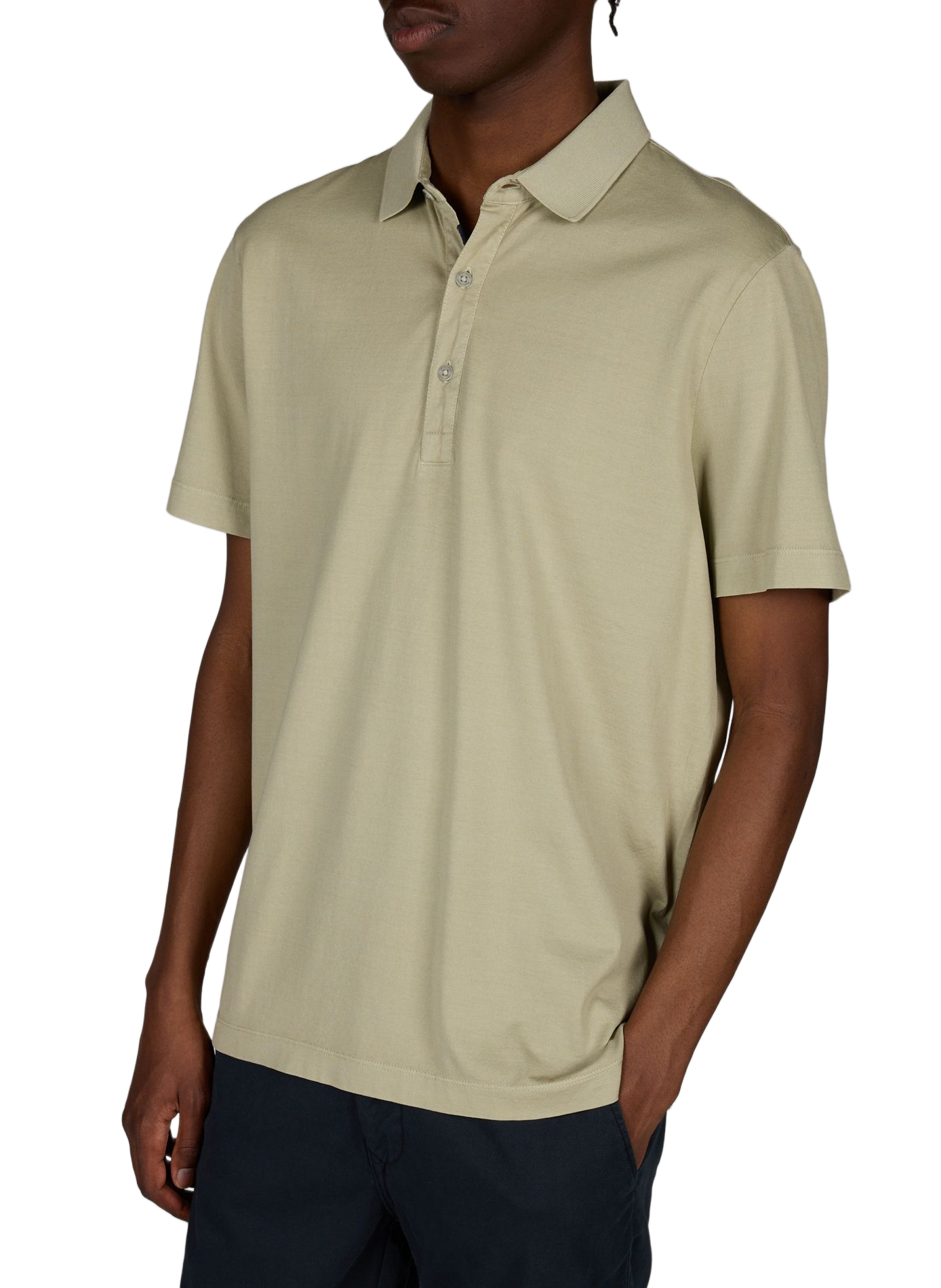 Polo manches courtes en coton PIERRE CARDIN Vert