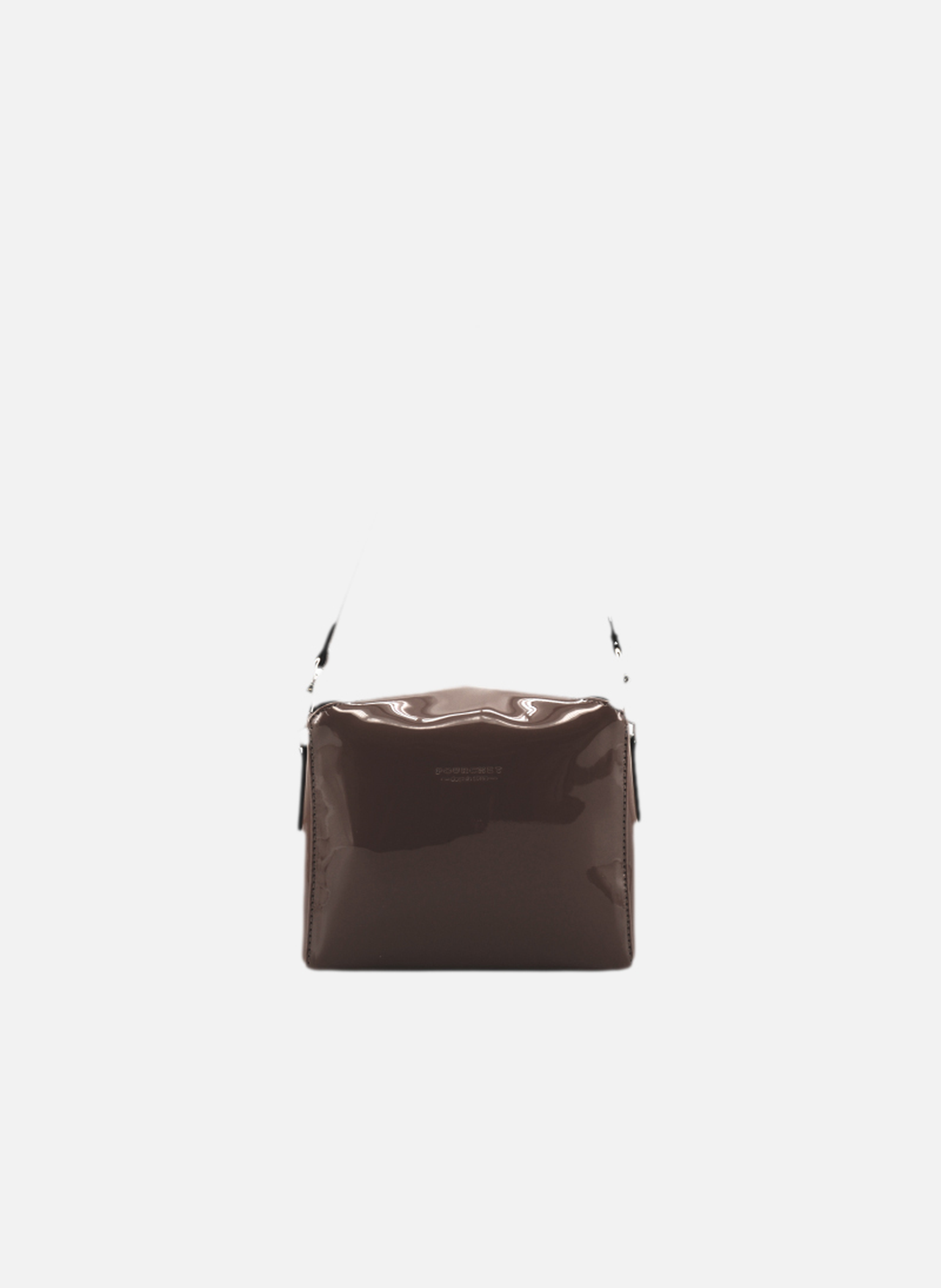 Cassetta vernis | sac porté épaule en cuir de vachette  Taupe