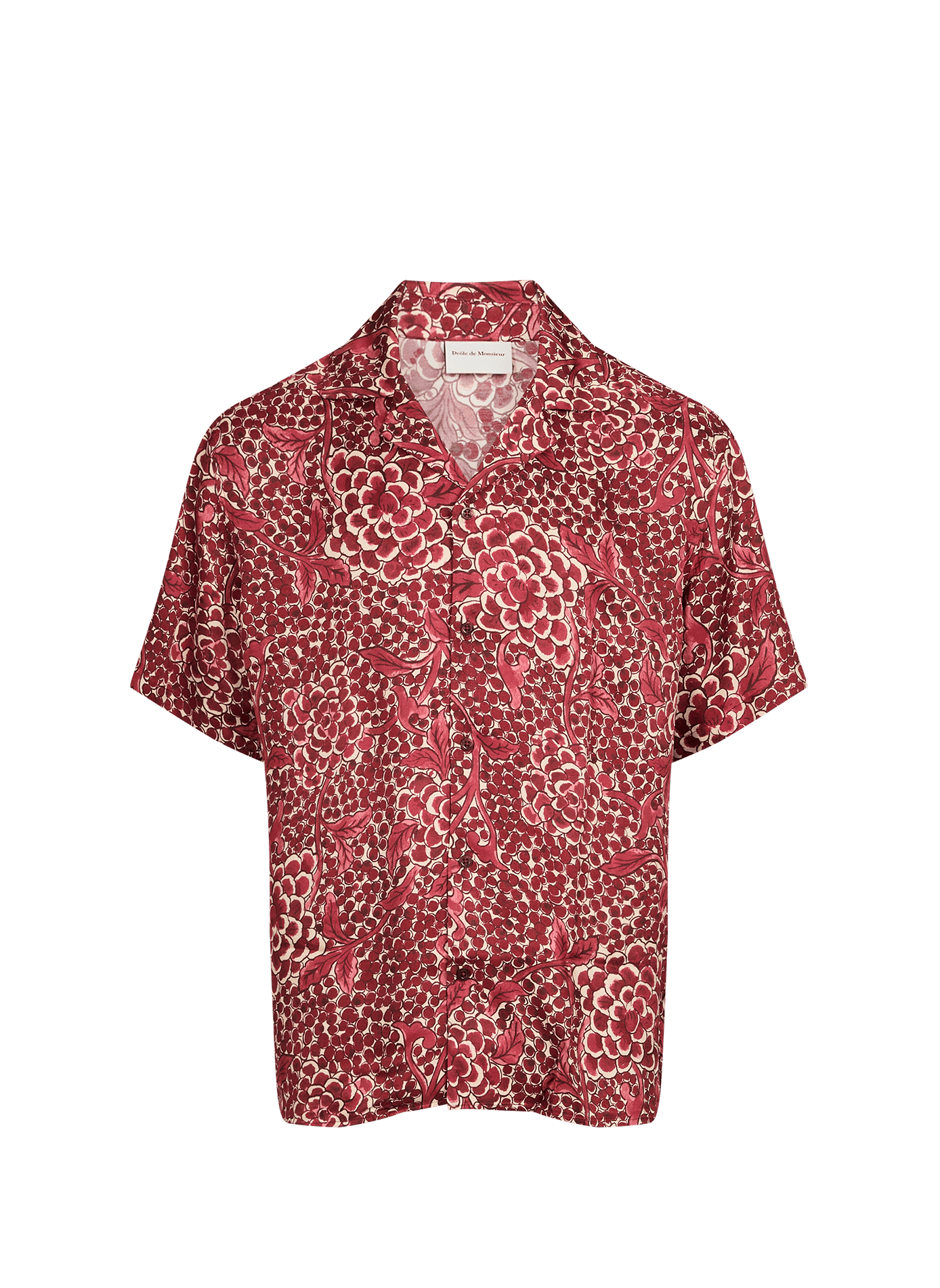 Loose blouse with grape print DROLE DE MONSIEUR Red