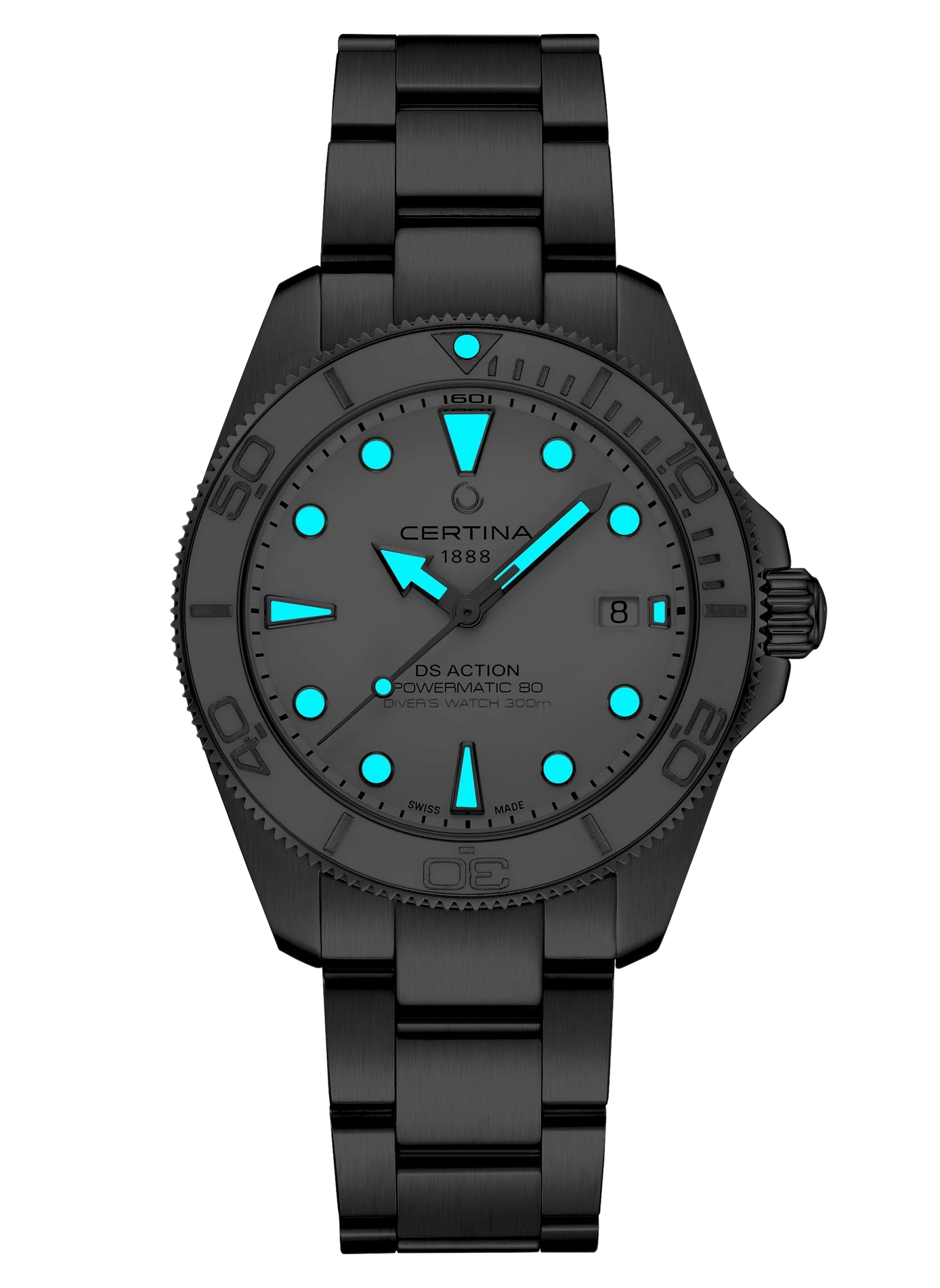 Montre automatique DS ACTION DIVER en acier inoxydable CERTINA Blanc
