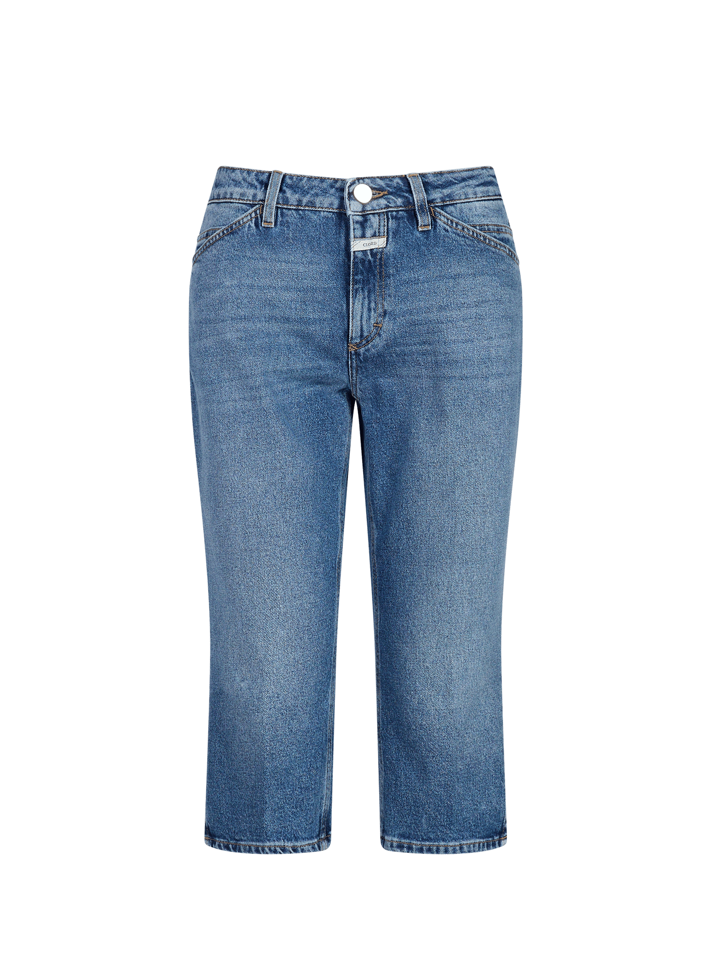Cotton blend denim Capri CLOSED Blue