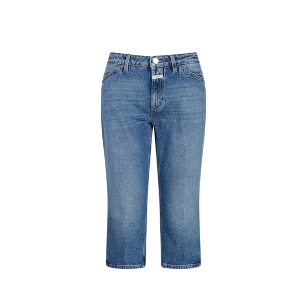 Capri en denim de coton mélangé Capri en denim de coton mélangé