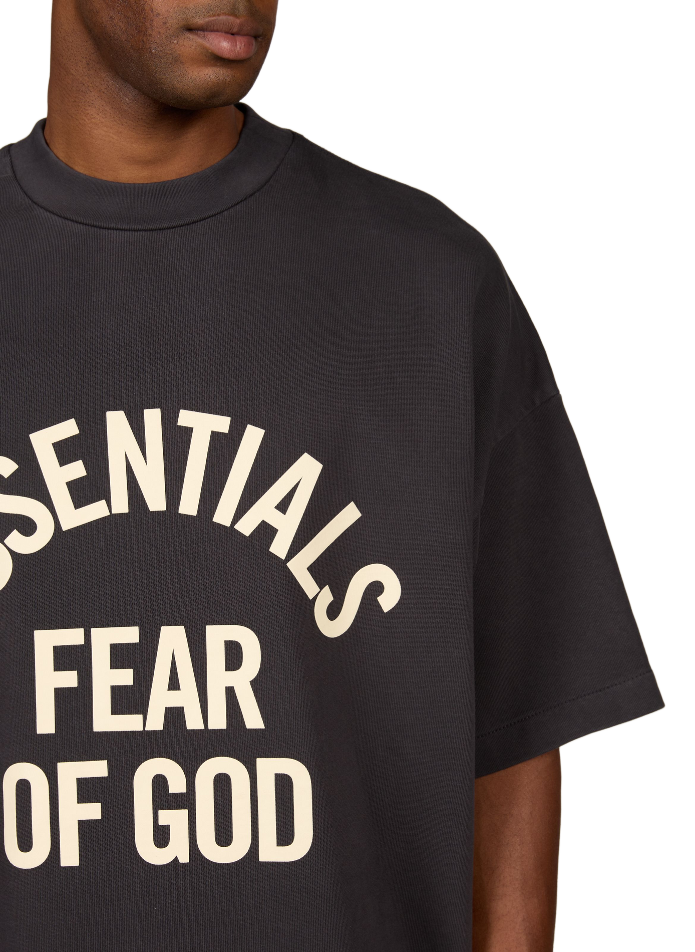 Ruim bedrukt T-shirt FEAR OF GOD ESSENTIALS Zwart