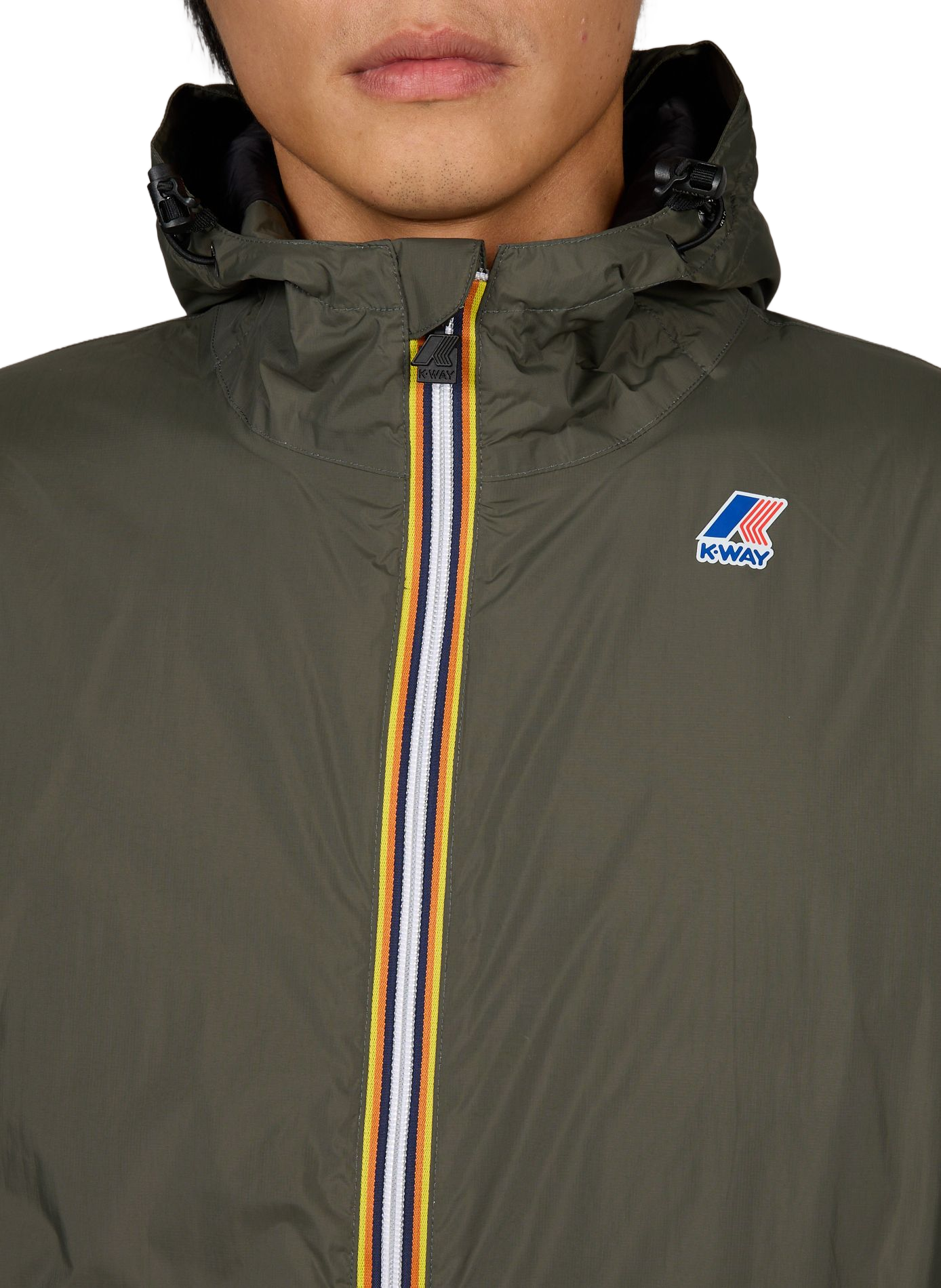 Blouson droit à capuche K-WAY Vert