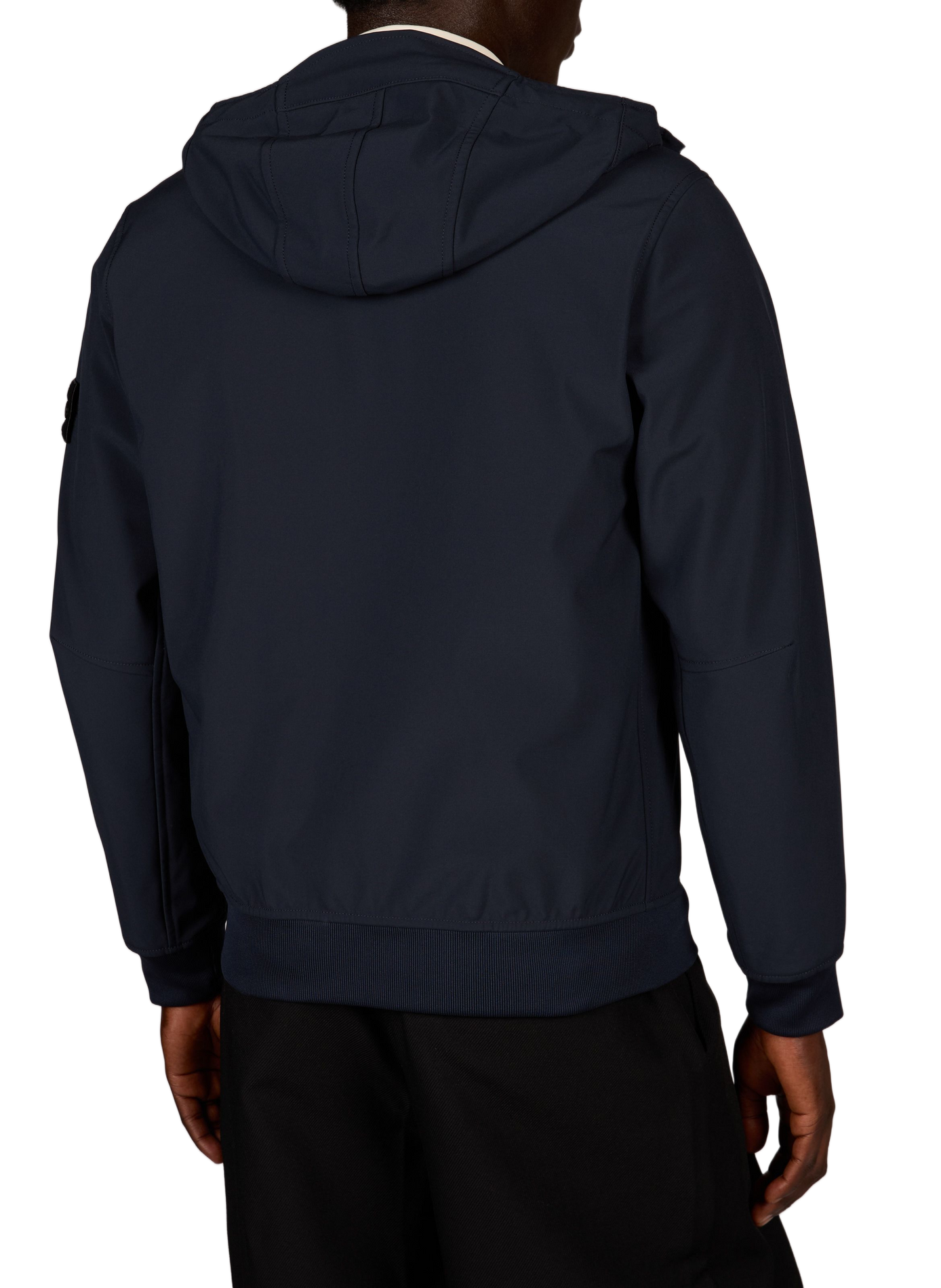 Blouson droit à capuche STONE ISLAND Bleu