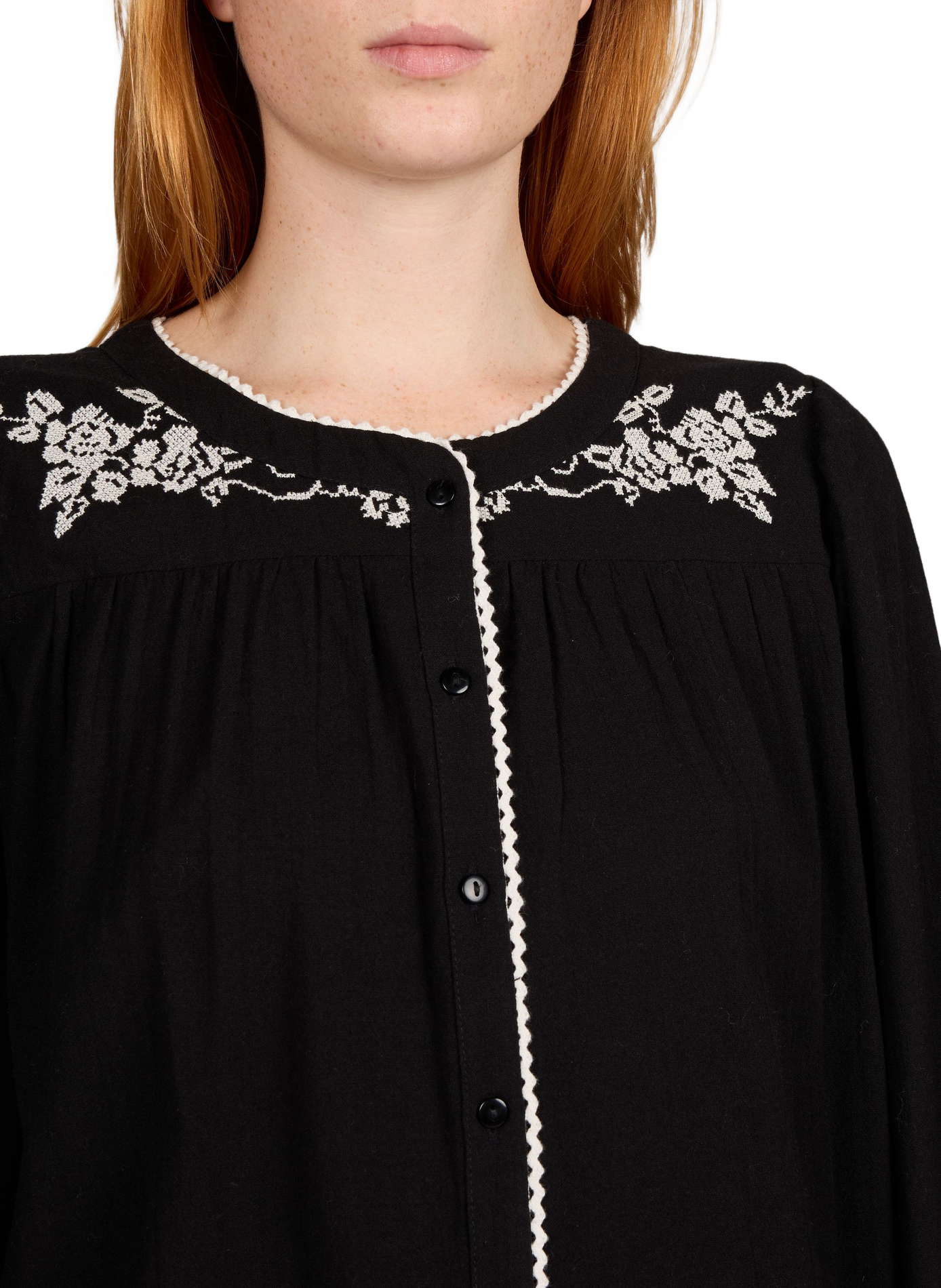 Chemise ample en coton VILA Noir