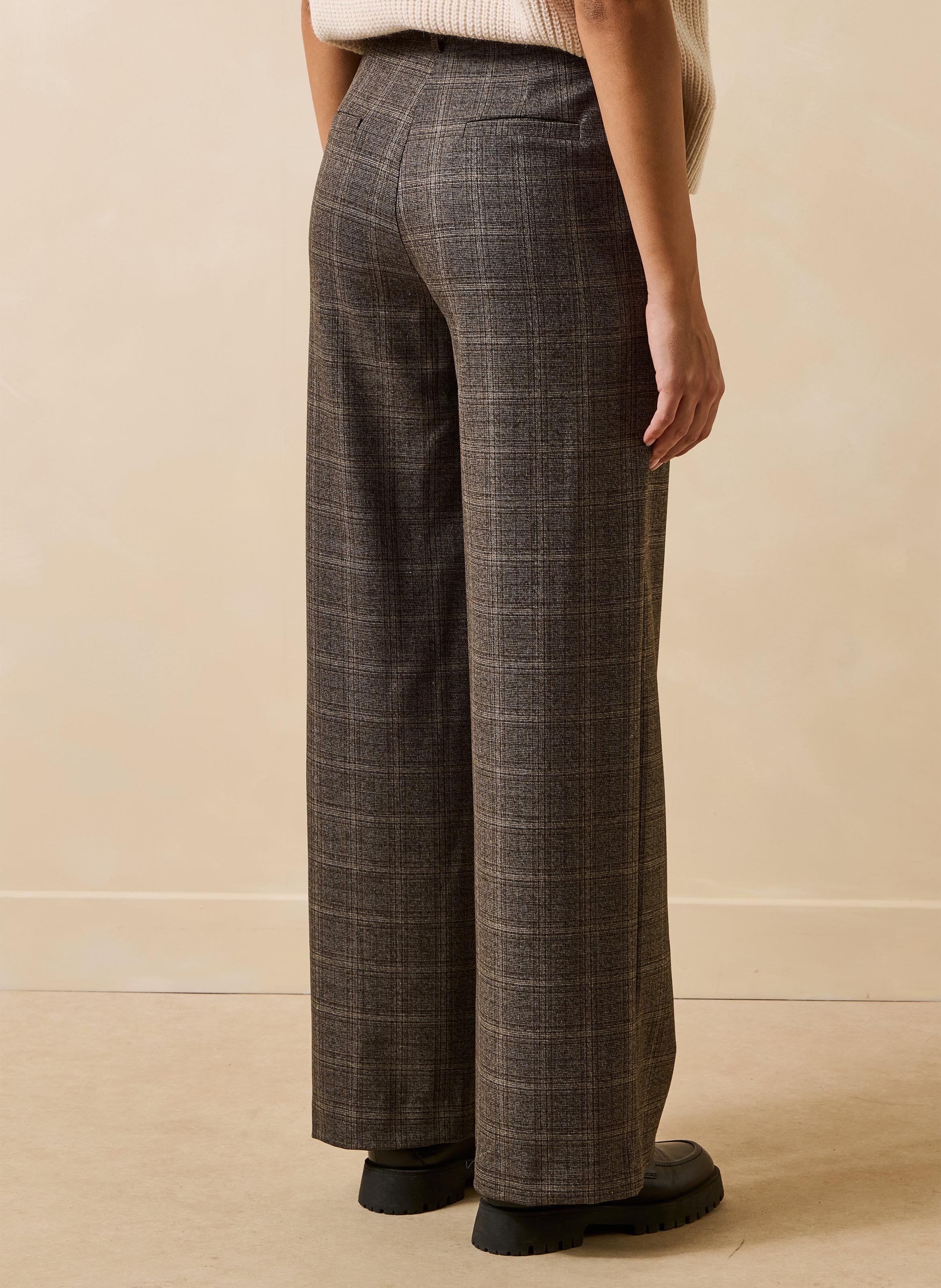 Wijde hoge taille broek LA FEE MARABOUTEE Bruin
