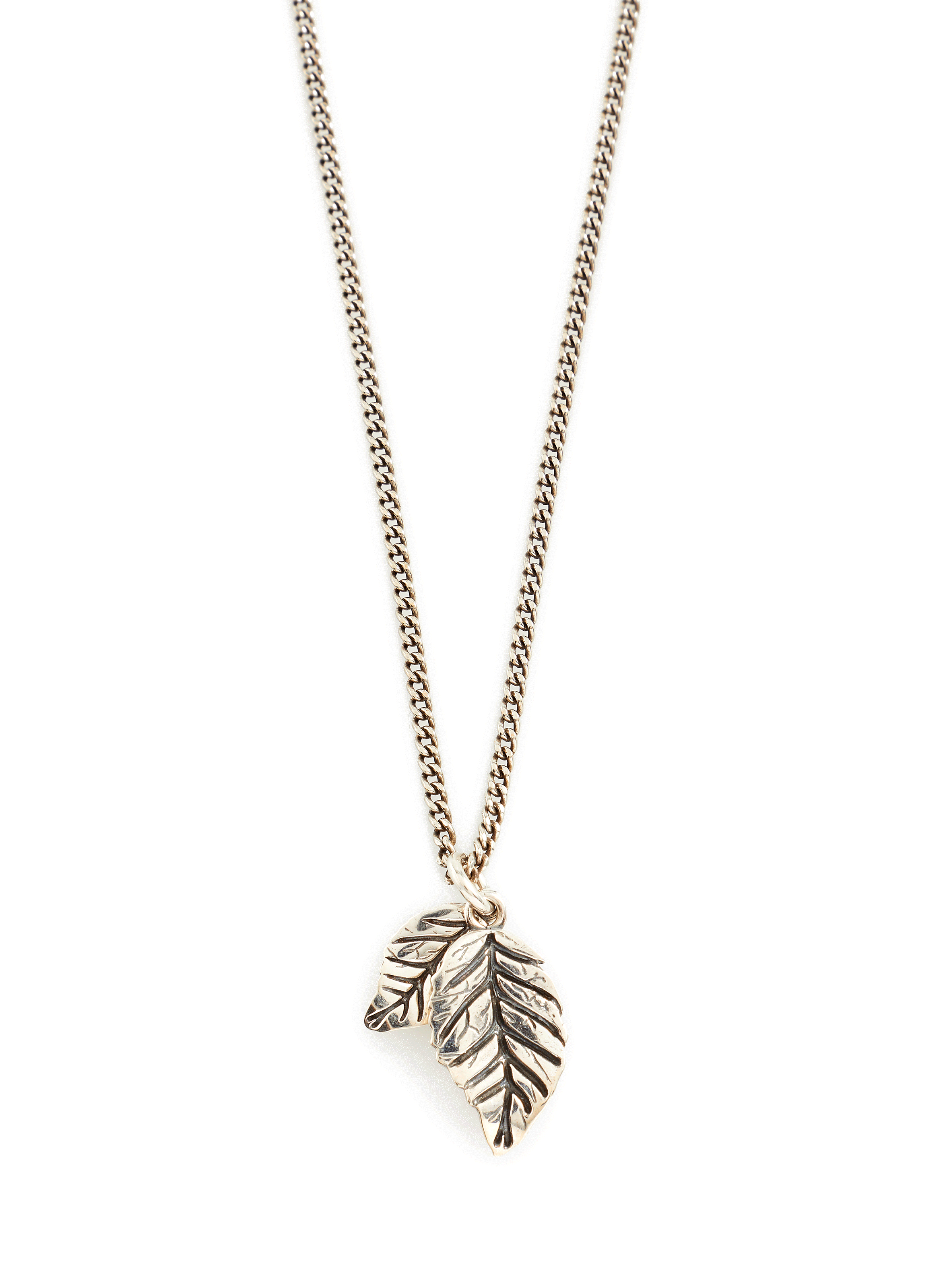 Collier feuilles en argent