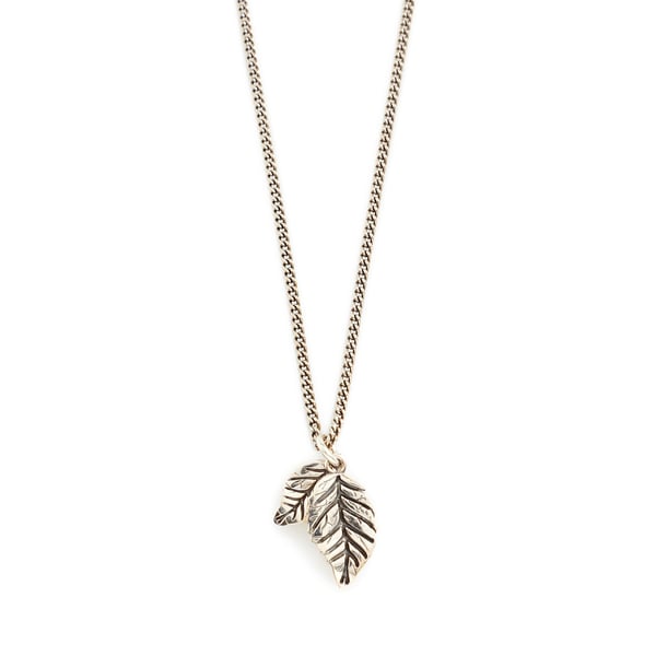 Collier feuilles en argent