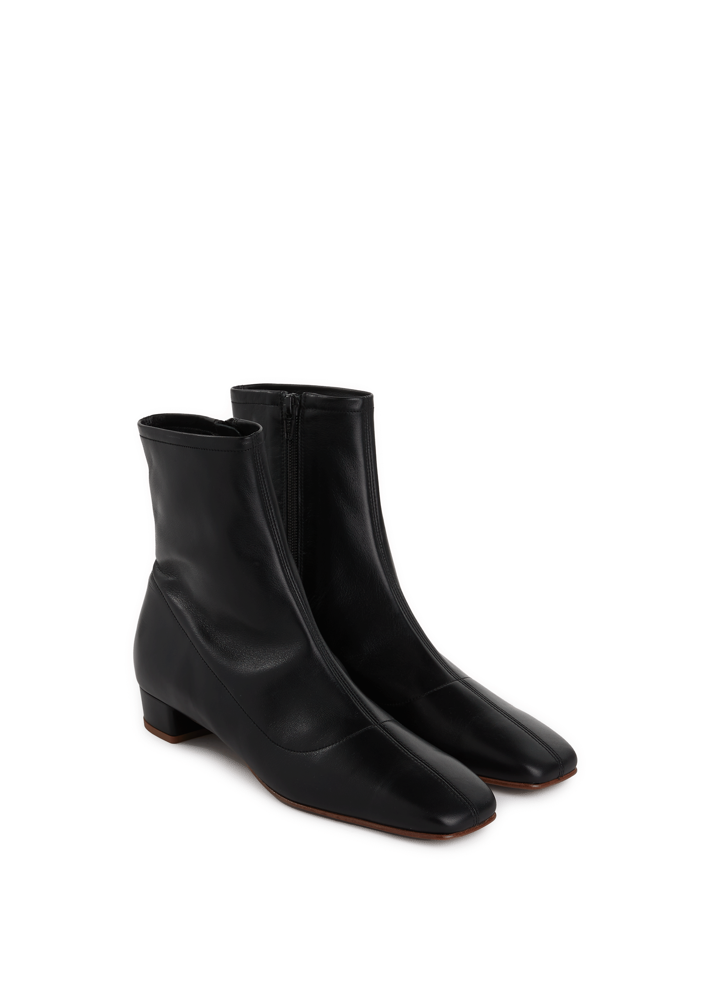 Leather ankle boots BY FAR Black