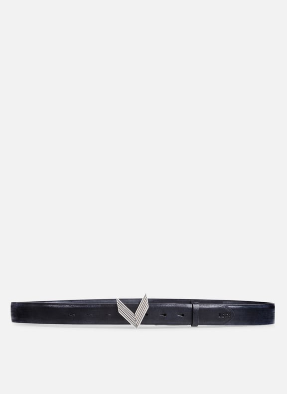 Ceinture en cuir Noir by IKKS IKKS Ceinture en cuir Noir