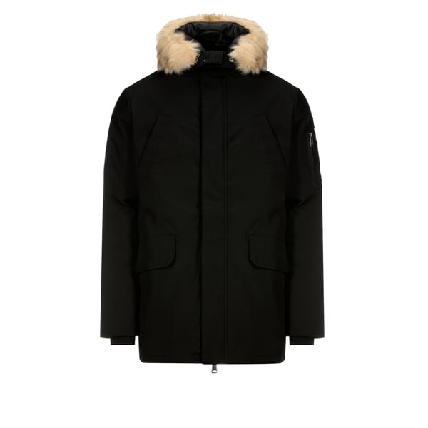 Schott Hooded Jacket In Black