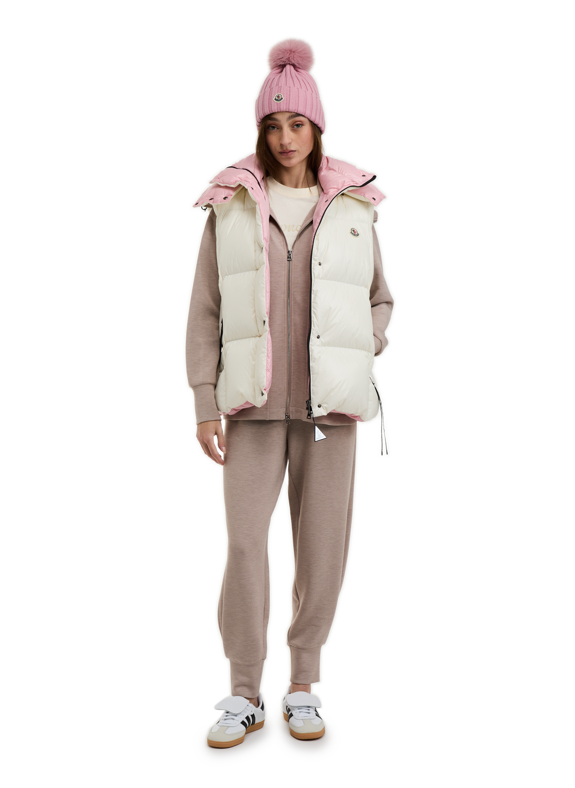 Down gilet MONCLER Beige